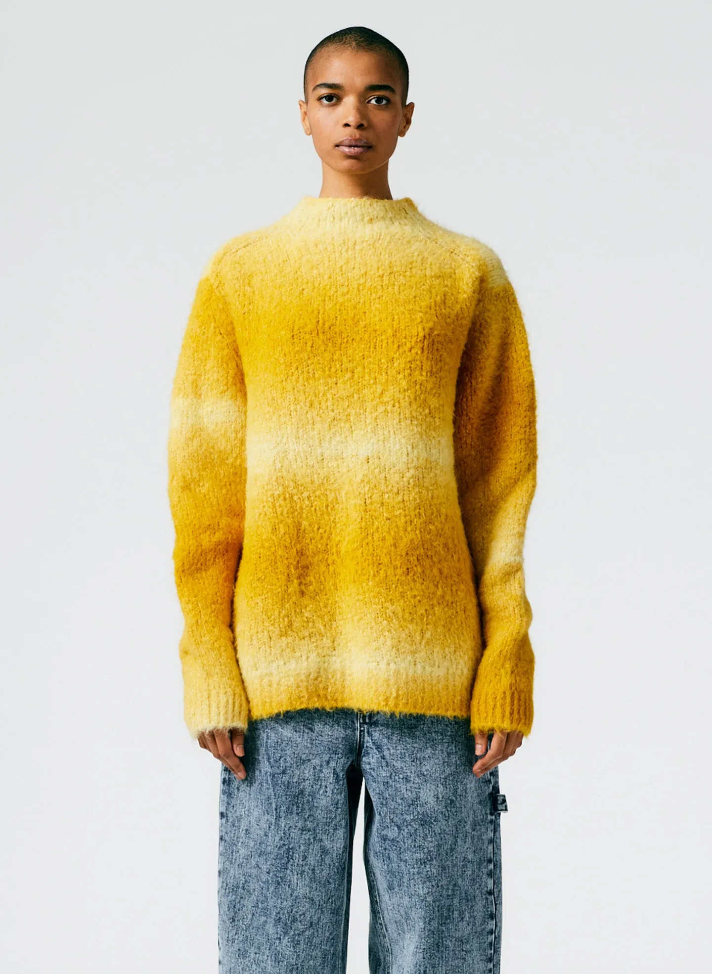 Ombre Superfine Alpaca Funnel Neck Pullover sold by Tibi product image thumbnail 3