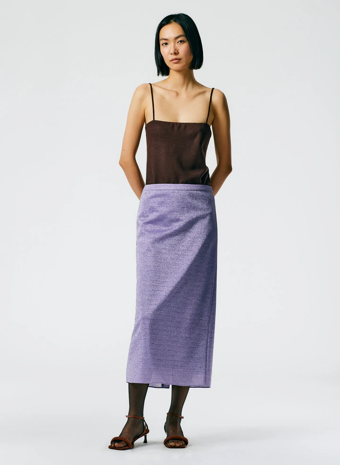 Lurex Haze Pencil Skirt sold by Tibi