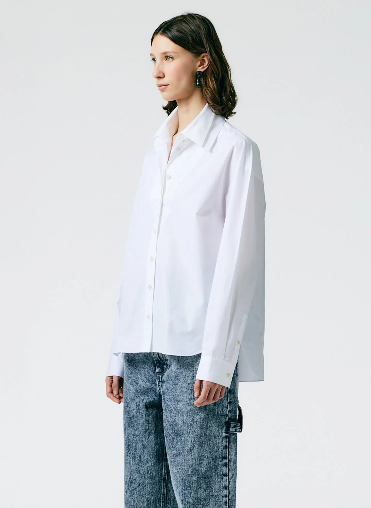 Eco Shirting Double Collar Shirt sold by Tibi product image thumbnail 3
