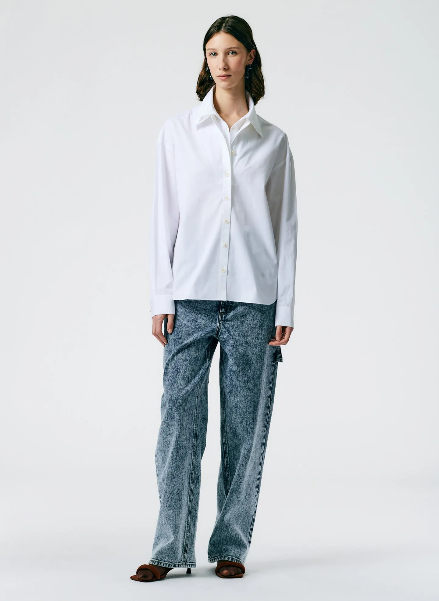 Eco Shirting Double Collar Shirt sold by Tibi product image thumbnail 5