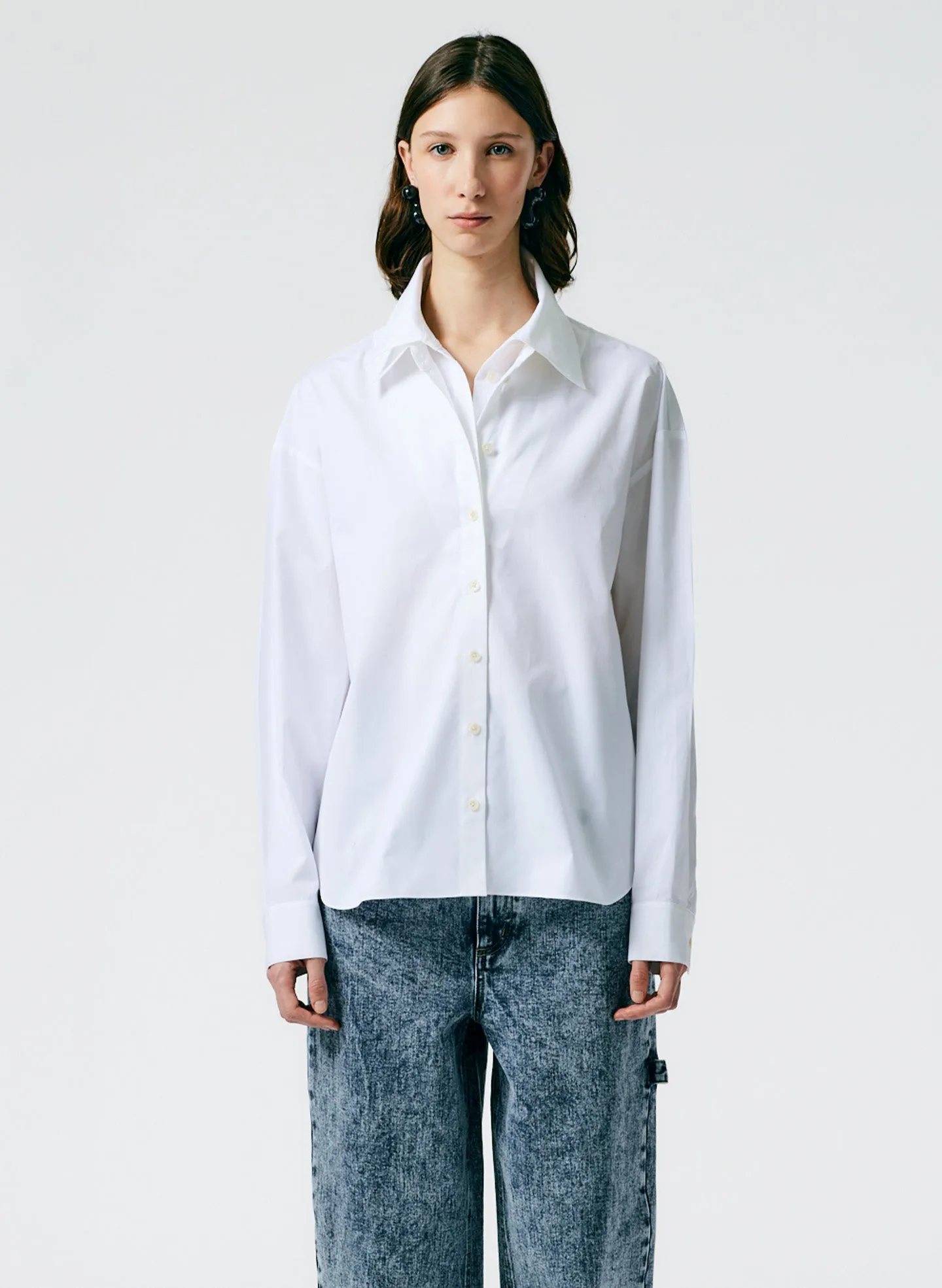 Eco Shirting Double Collar Shirt sold by Tibi product image thumbnail 2