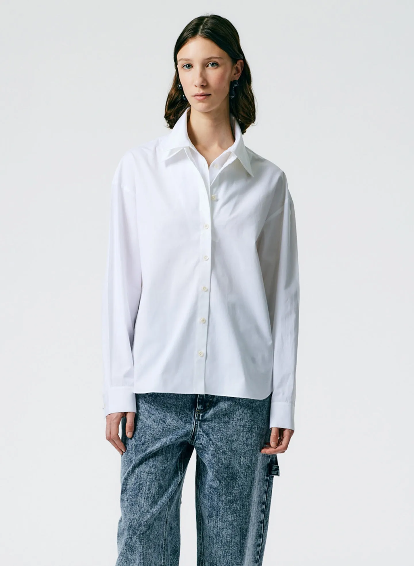 Eco Shirting Double Collar Shirt sold by Tibi