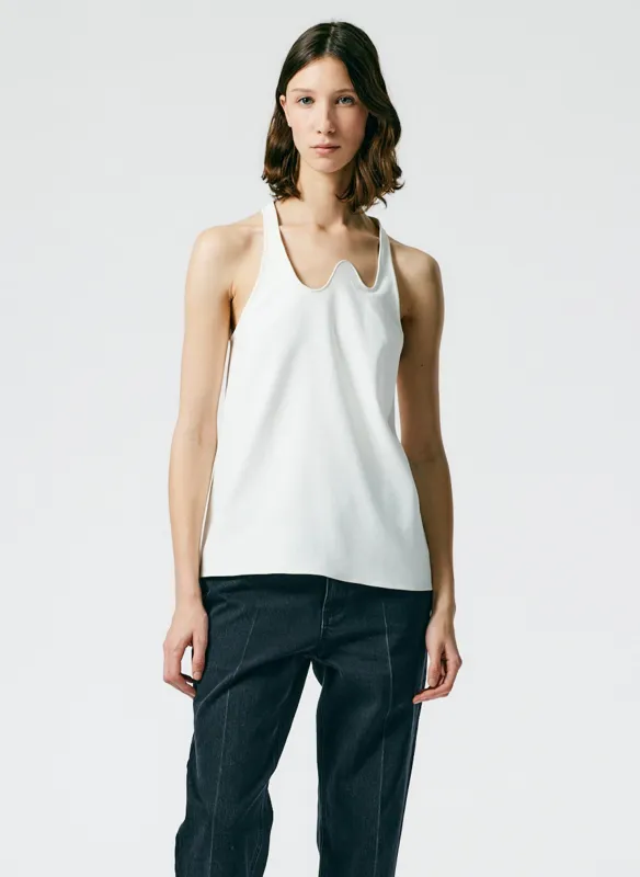 Chalky Drape Squiggly Tank made by Tibi