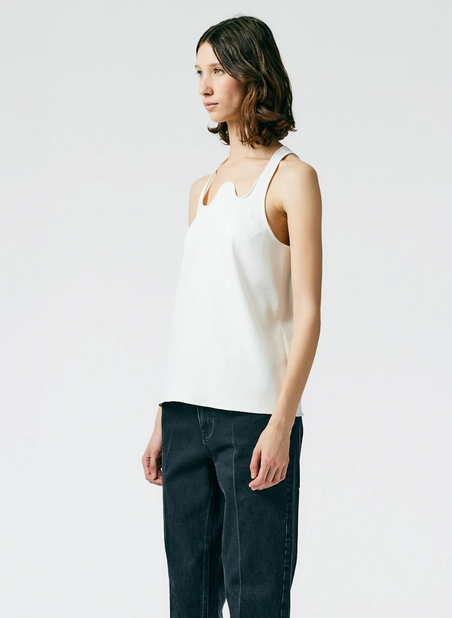 Chalky Drape Squiggly Tank sold by Tibi product image thumbnail 3