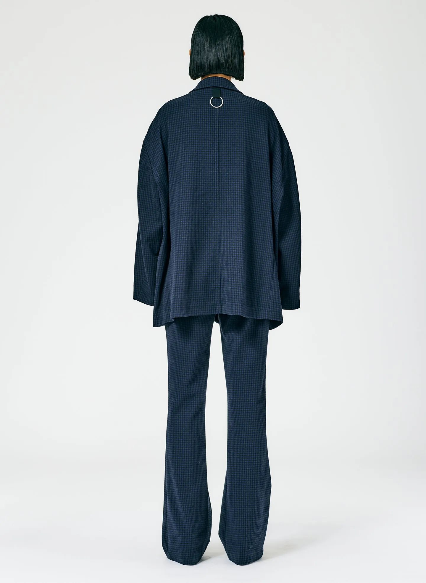 Camille Check Liam Snap Blazer sold by Tibi product image thumbnail 4