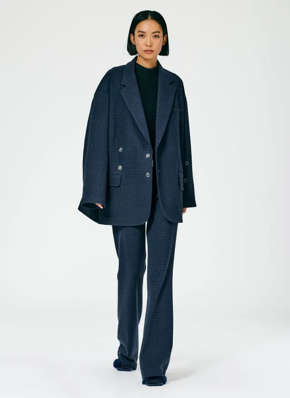 Camille Check Liam Snap Blazer sold by Tibi