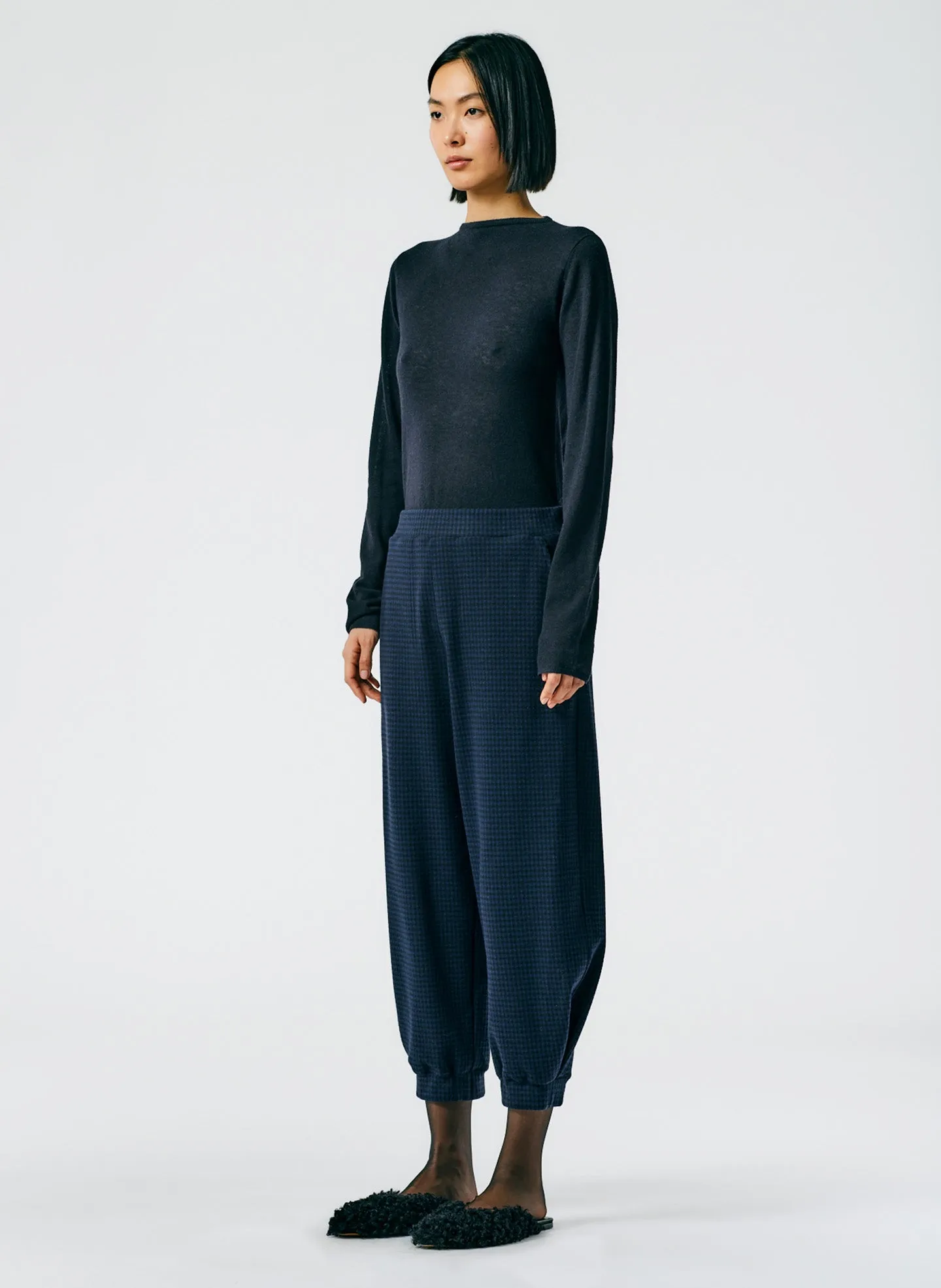 Camille Check Kat Sculpted Pull On Pant - Regular sold by Tibi product image thumbnail 2