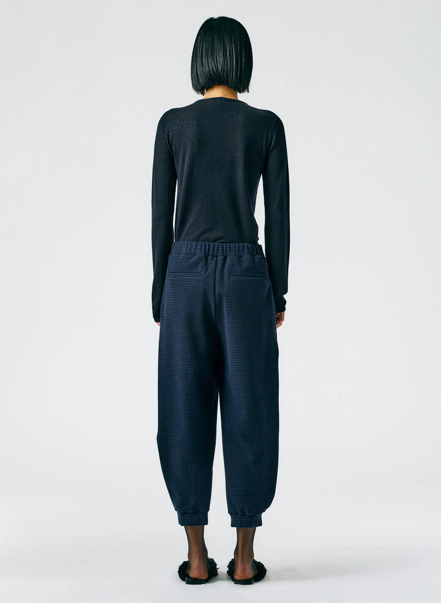 Camille Check Kat Sculpted Pull On Pant - Regular sold by Tibi product image thumbnail 3