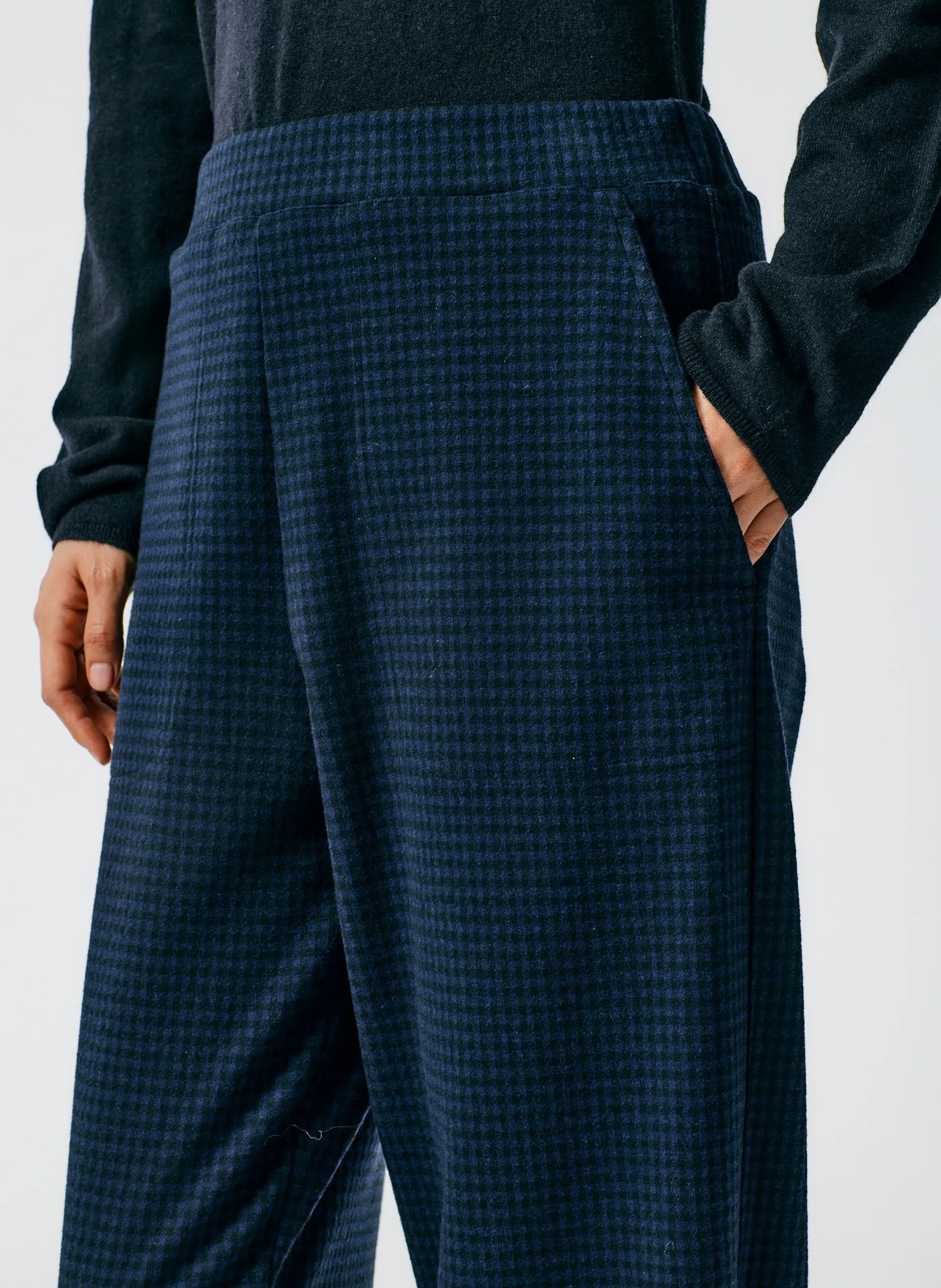 Camille Check Kat Sculpted Pull On Pant - Regular sold by Tibi product image thumbnail 4