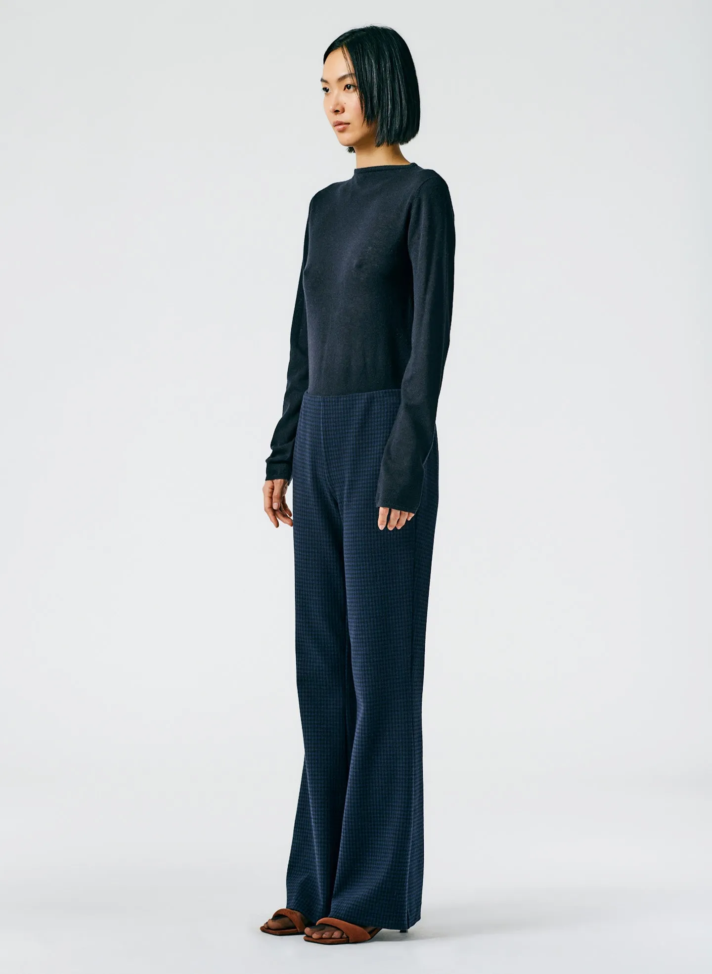 Camille Check Ali Fluid Pant sold by Tibi product image thumbnail 4