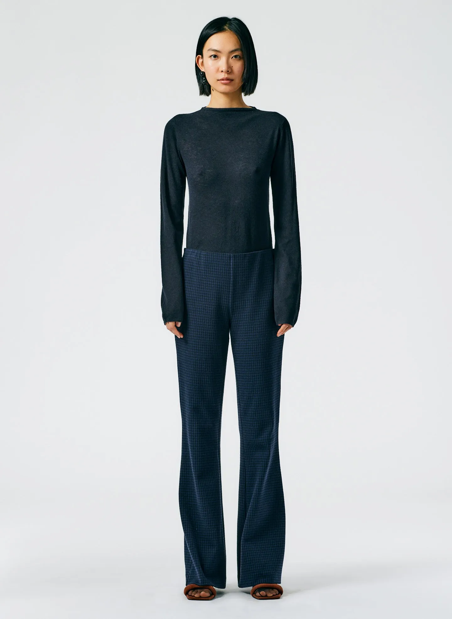 Camille Check Ali Fluid Pant sold by Tibi product image thumbnail 3