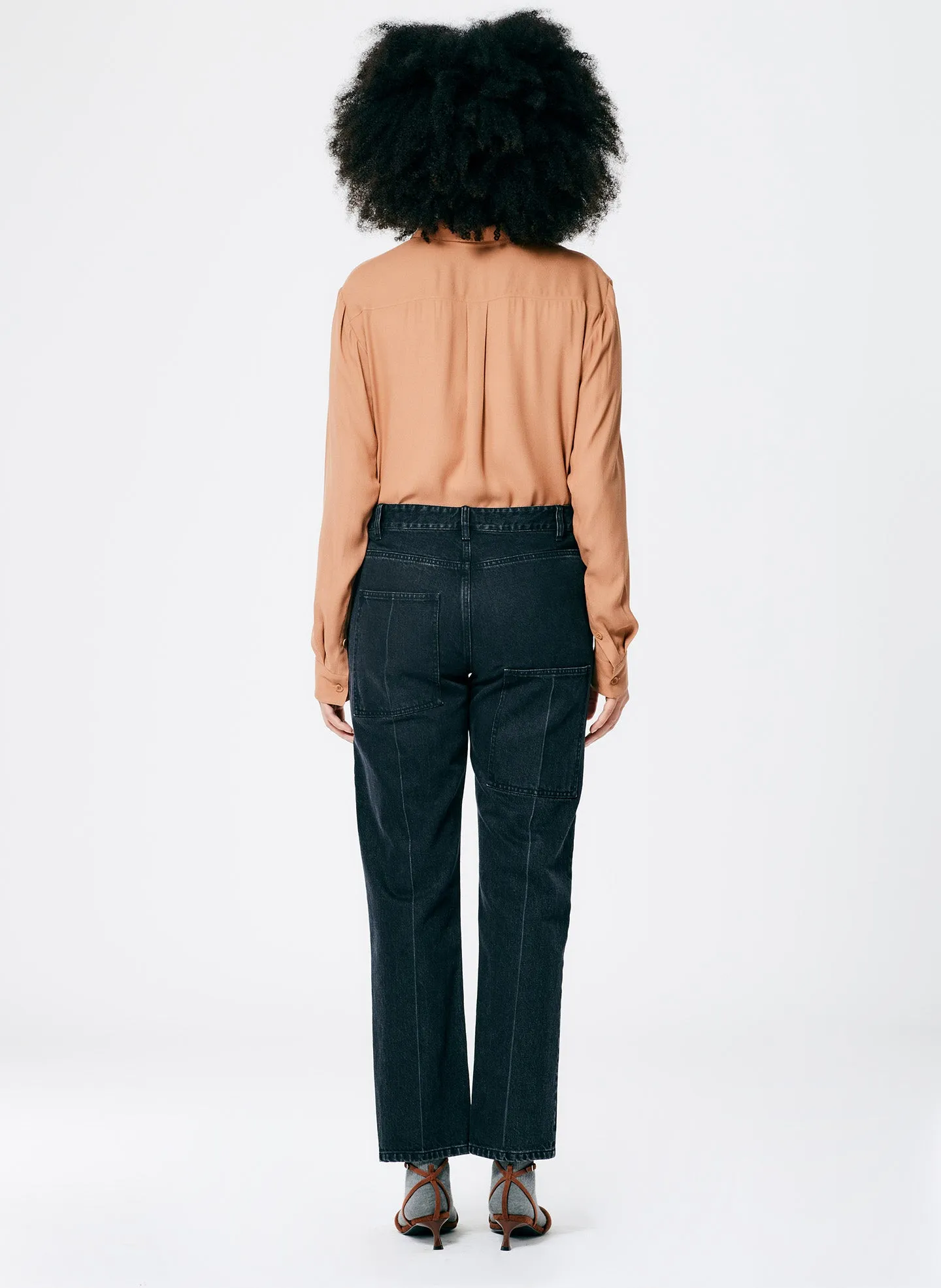 Black Denim Elfie Jean sold by Tibi product image thumbnail 5