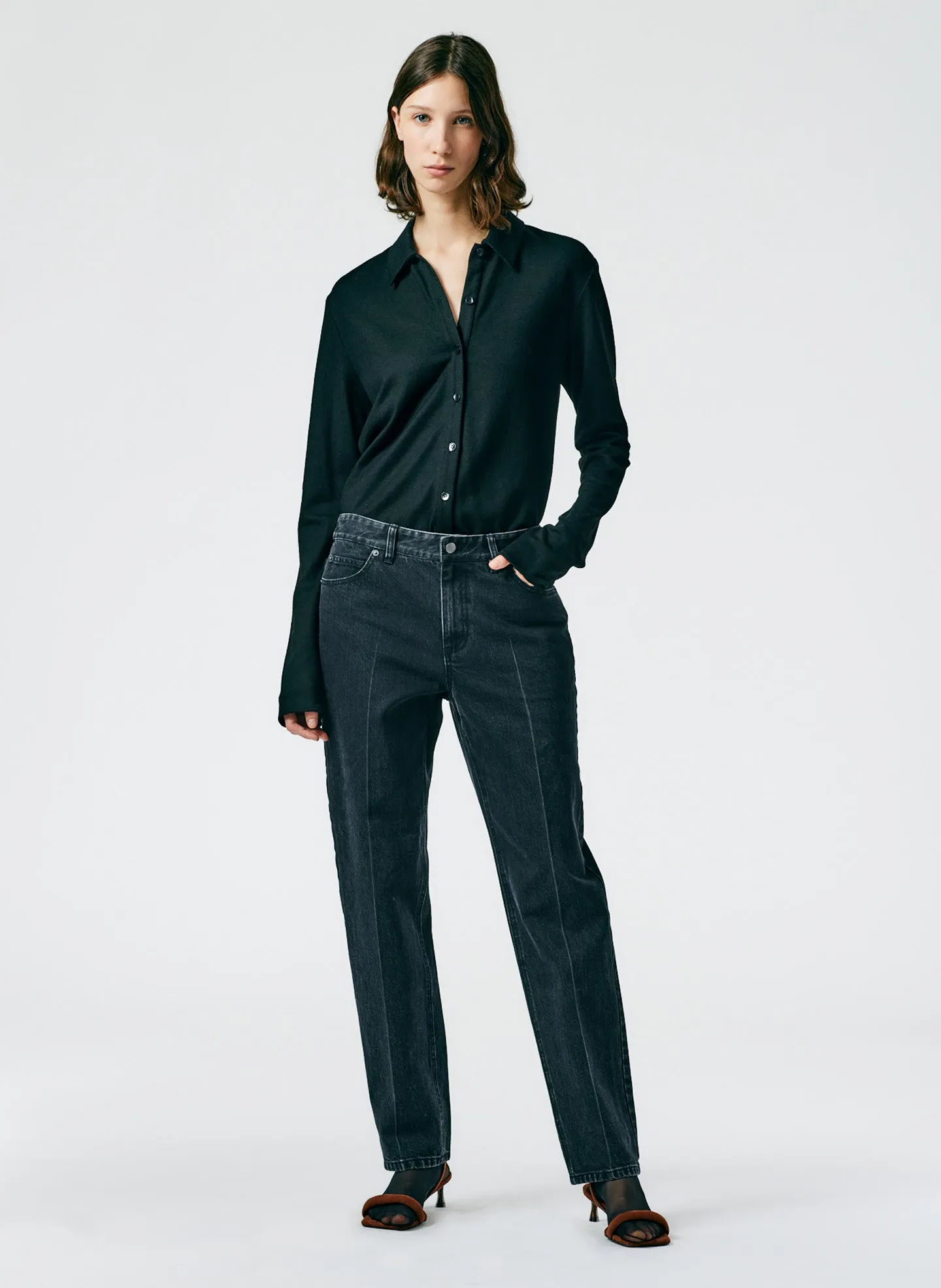 Black Denim Elfie Jean sold by Tibi product image thumbnail 2