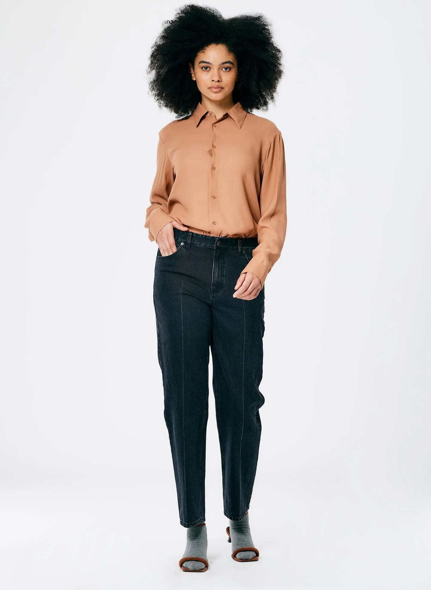 Black Denim Elfie Jean sold by Tibi