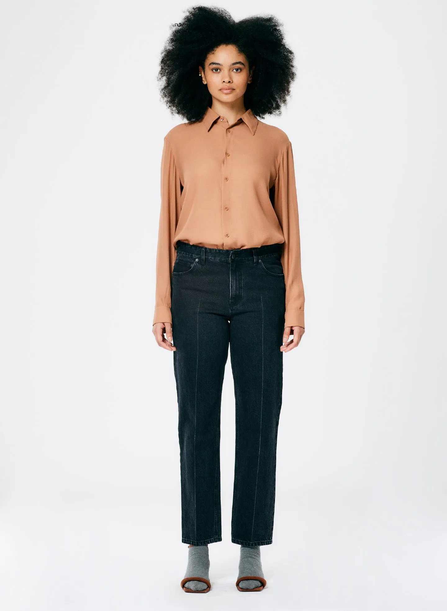 Black Denim Elfie Jean sold by Tibi product image thumbnail 3