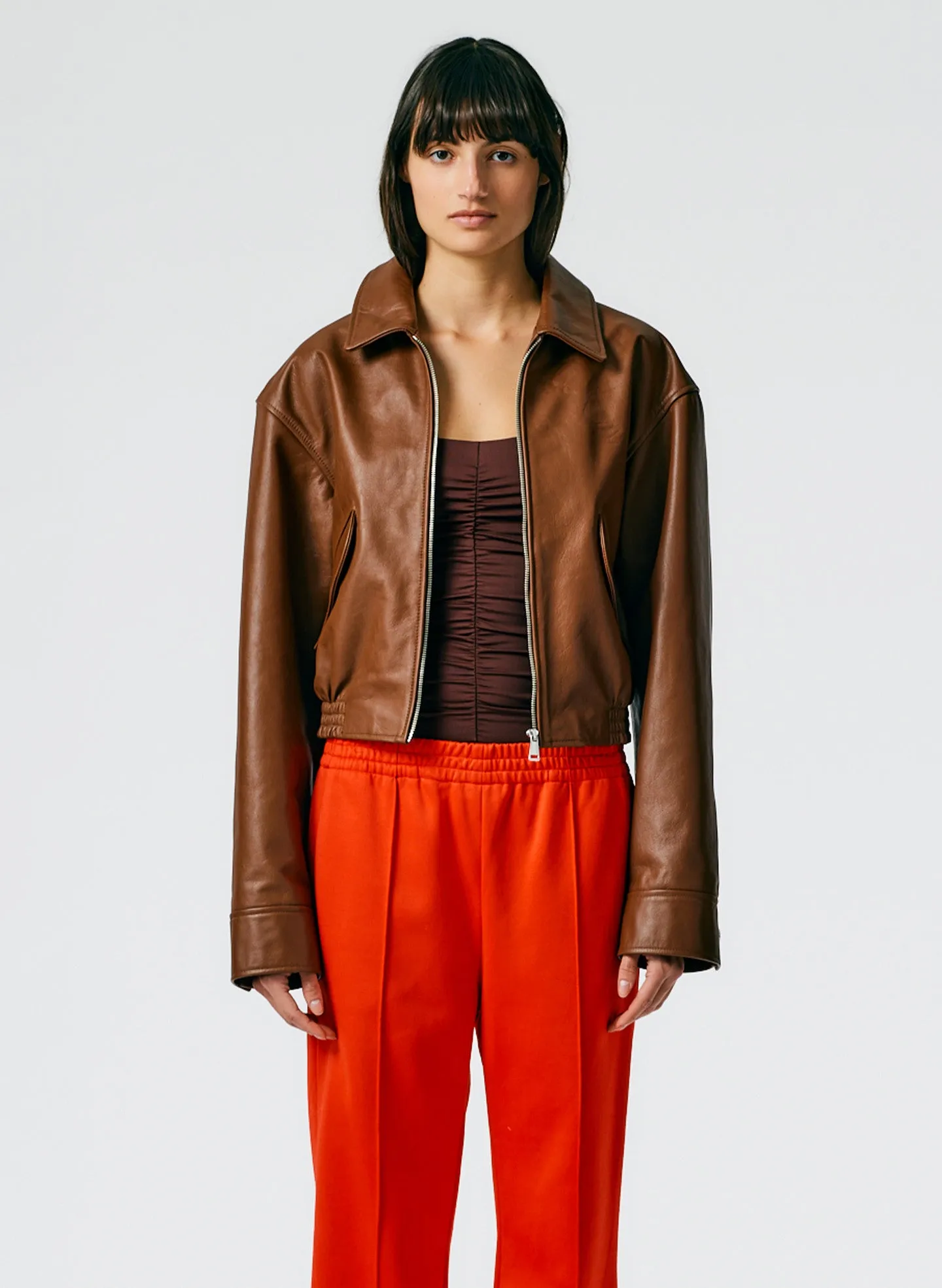 Aviator Leather Jacket sold by Tibi product image thumbnail 3