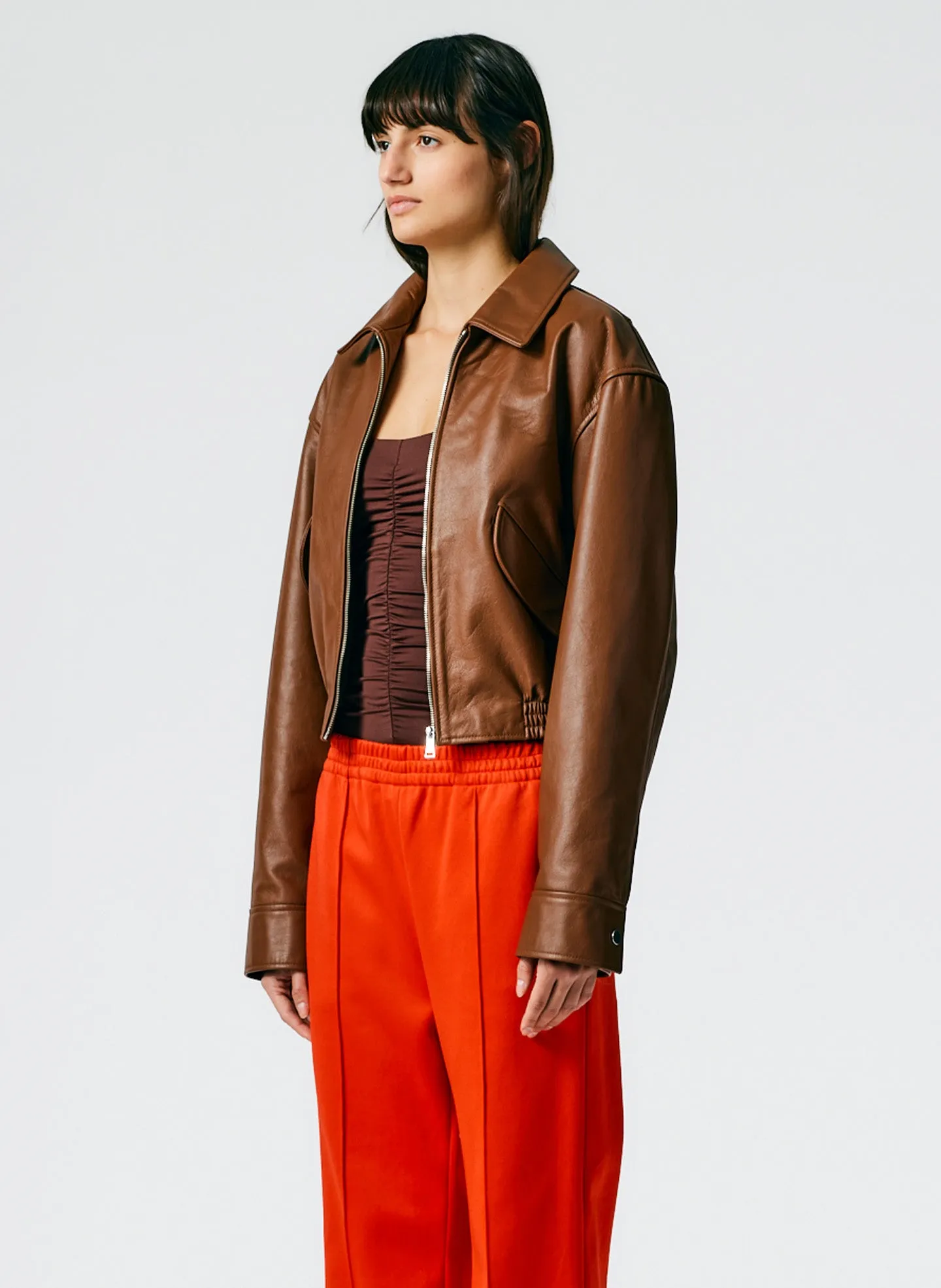 Aviator Leather Jacket sold by Tibi product image thumbnail 4