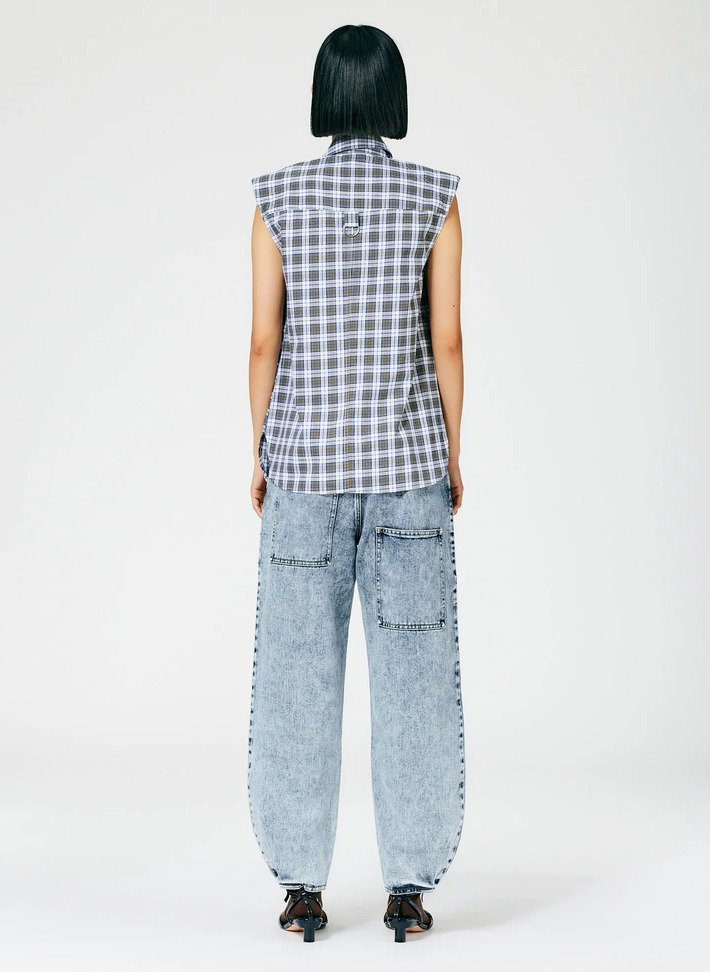 Acid Wash Denim Brancusi Jean - Long sold by Tibi product image thumbnail 4