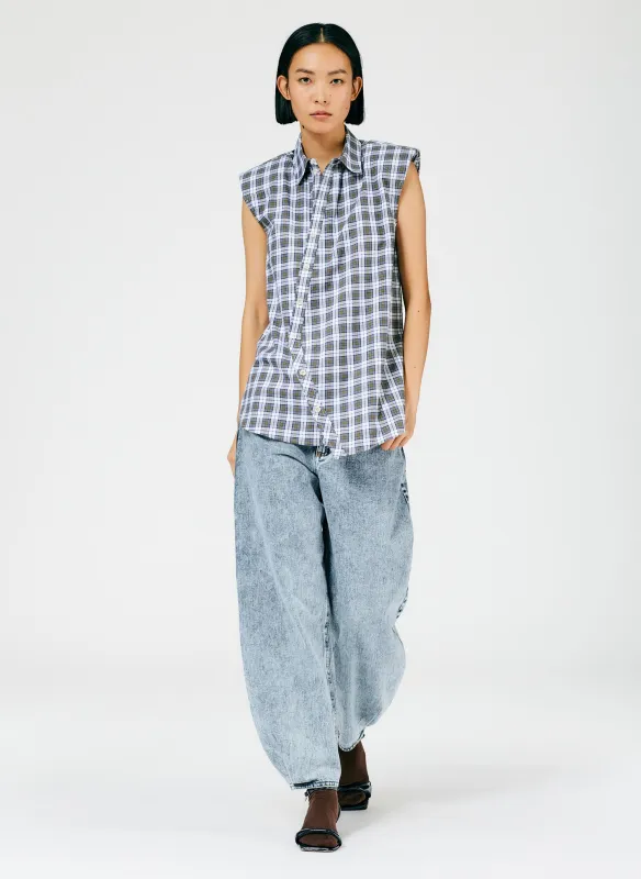 Acid Wash Denim Brancusi Jean - Long made by Tibi