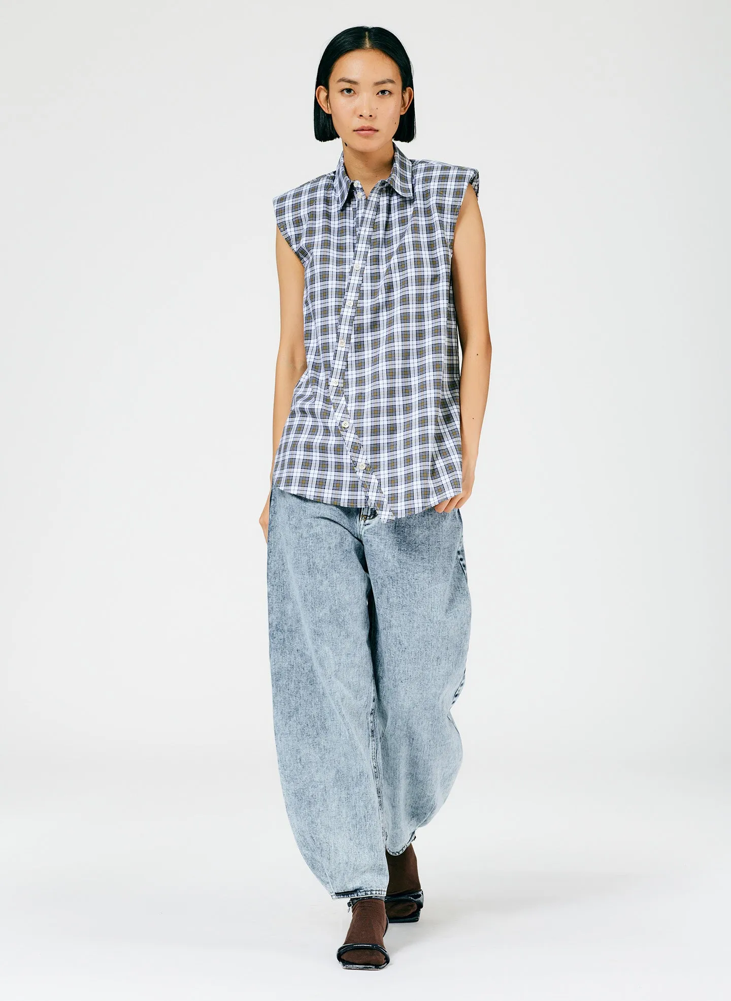 Acid Wash Denim Brancusi Jean - Long sold by Tibi