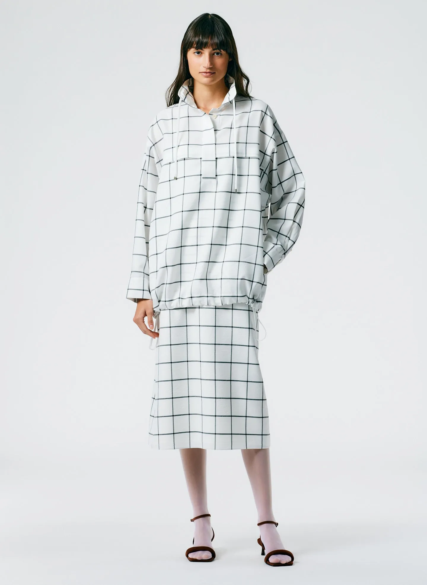 Windowpane Techy Twill Anorak Shirt sold by Tibi
