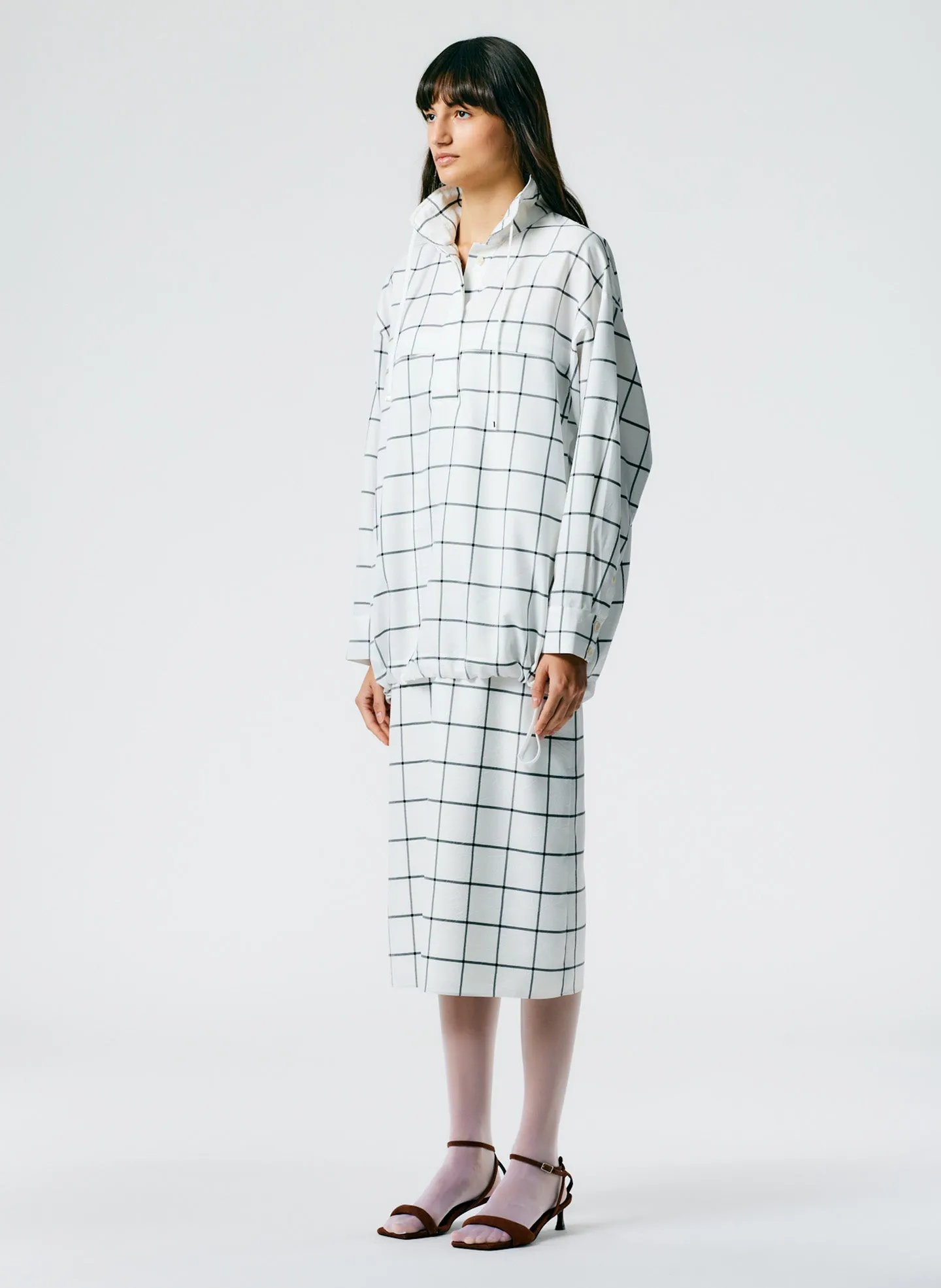 Windowpane Techy Twill Anorak Shirt sold by Tibi product image thumbnail 4