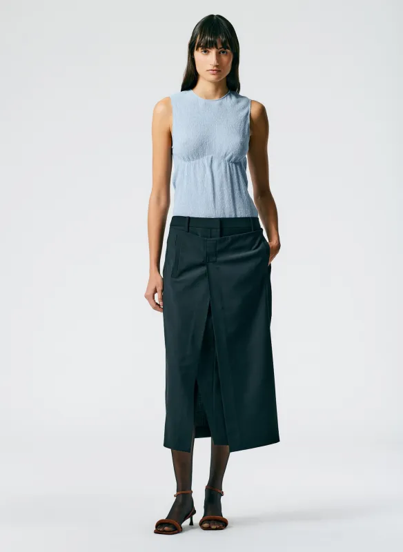 Tropical Wool Wrap Trouser Skirt made by Tibi