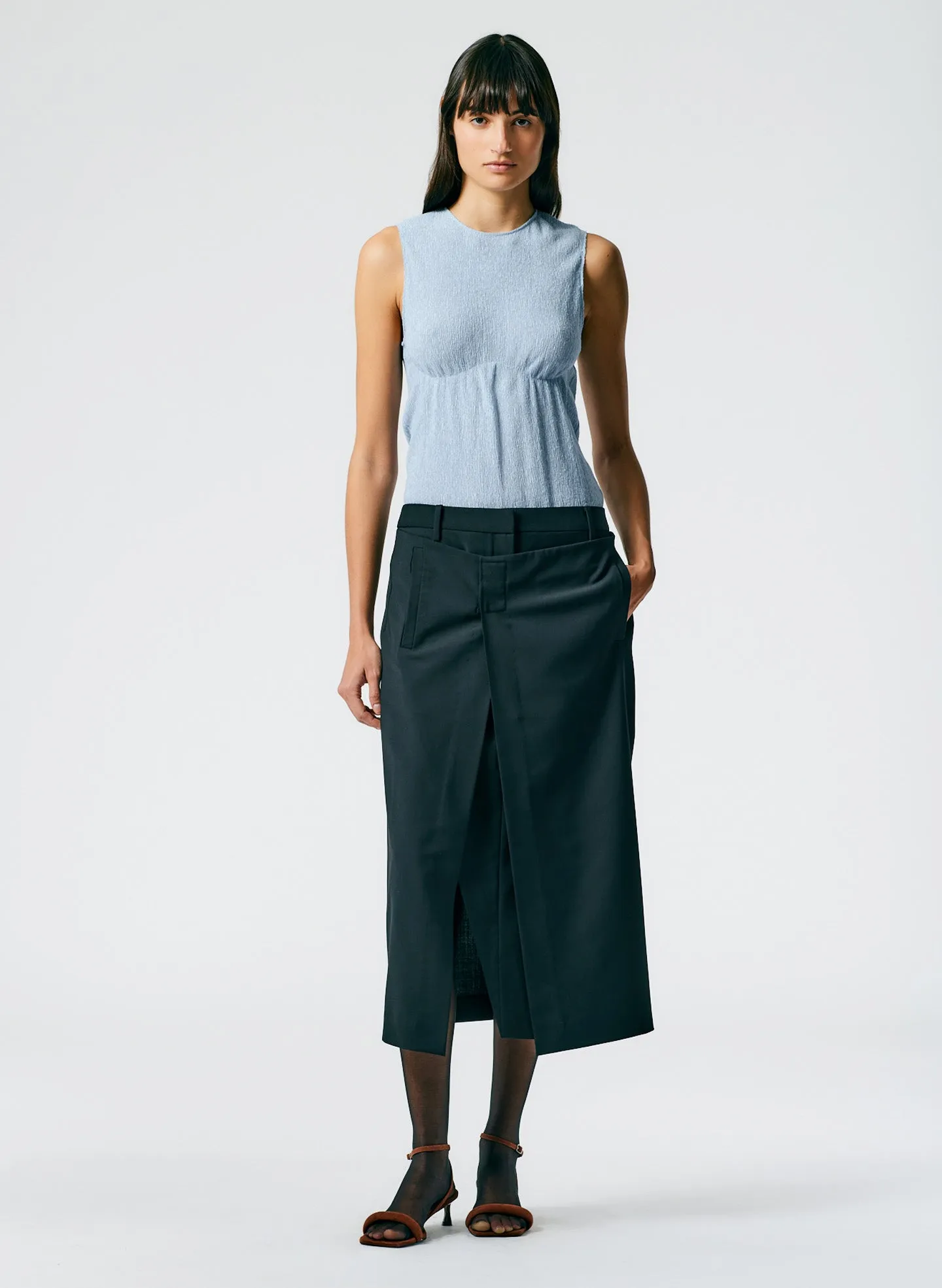 Tropical Wool Wrap Trouser Skirt sold by Tibi