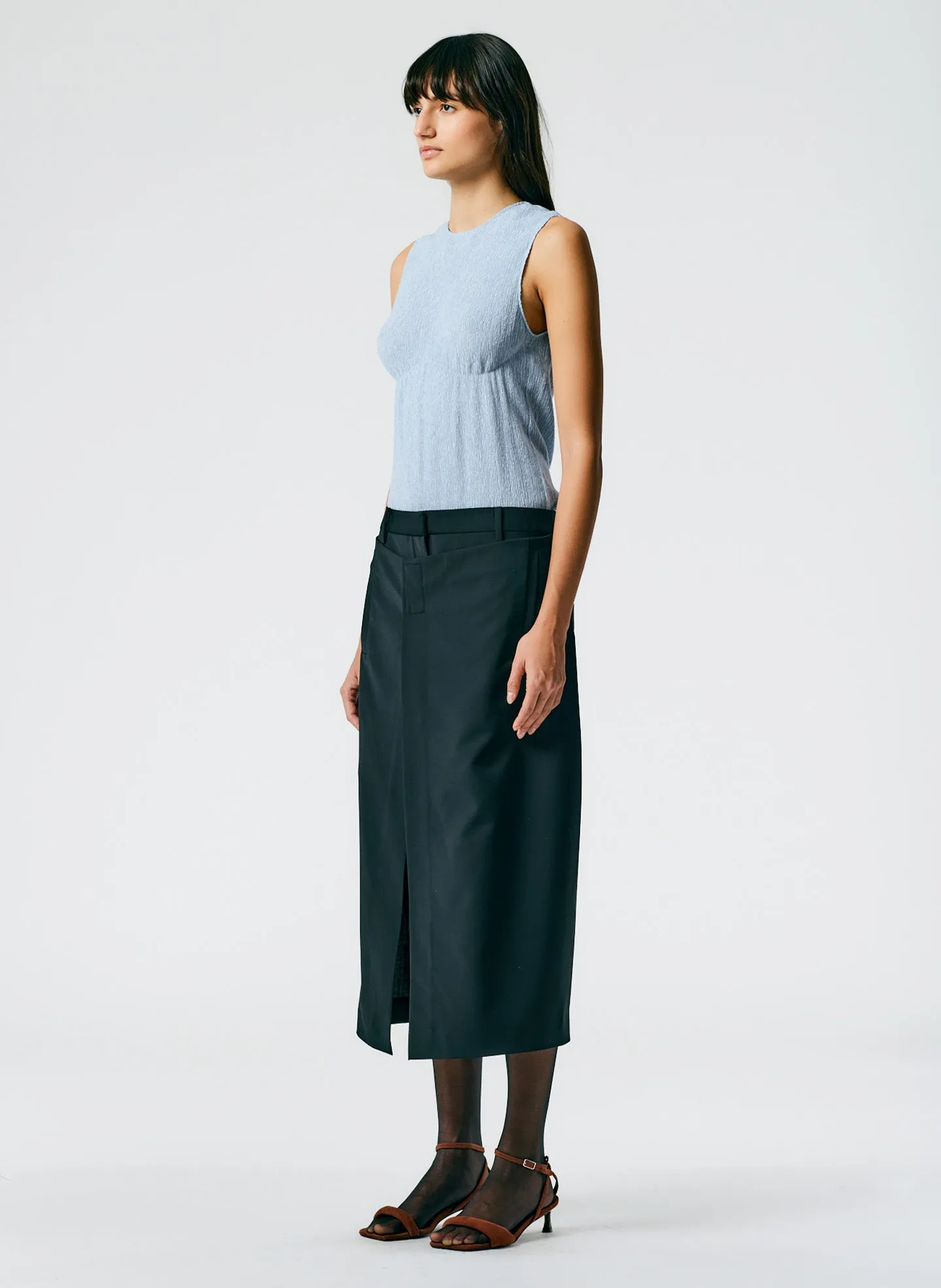 Tropical Wool Wrap Trouser Skirt sold by Tibi product image thumbnail 4