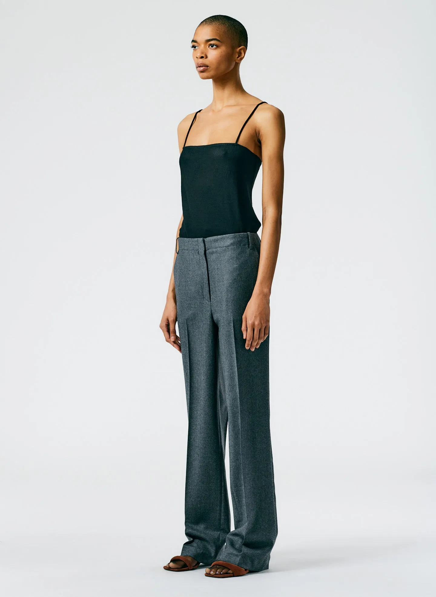 Superfine Wool Flannel Rodney Straight Leg Trouser sold by Tibi product image thumbnail 4