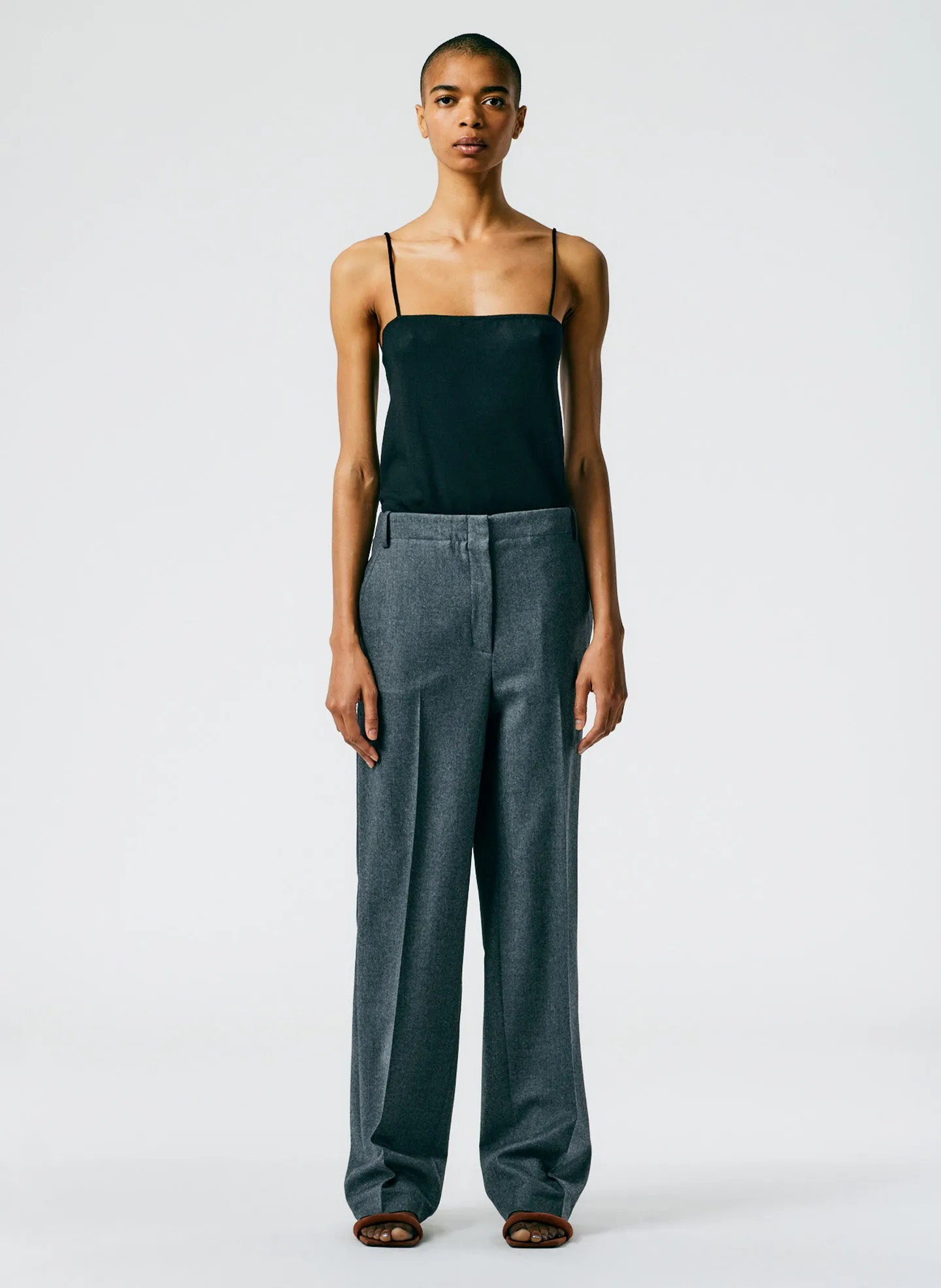 Superfine Wool Flannel Rodney Straight Leg Trouser sold by Tibi product image thumbnail 3