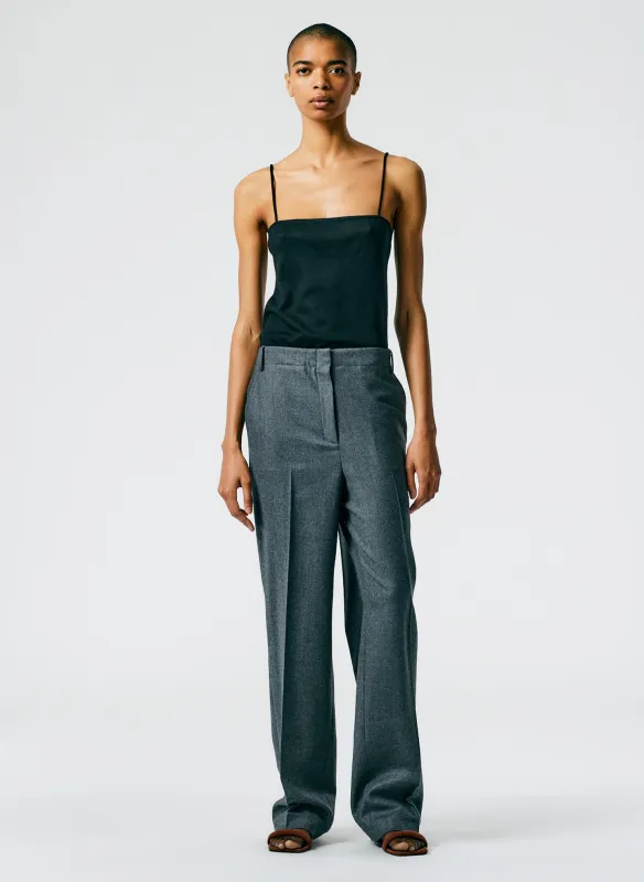 Superfine Wool Flannel Rodney Straight Leg Trouser made by Tibi
