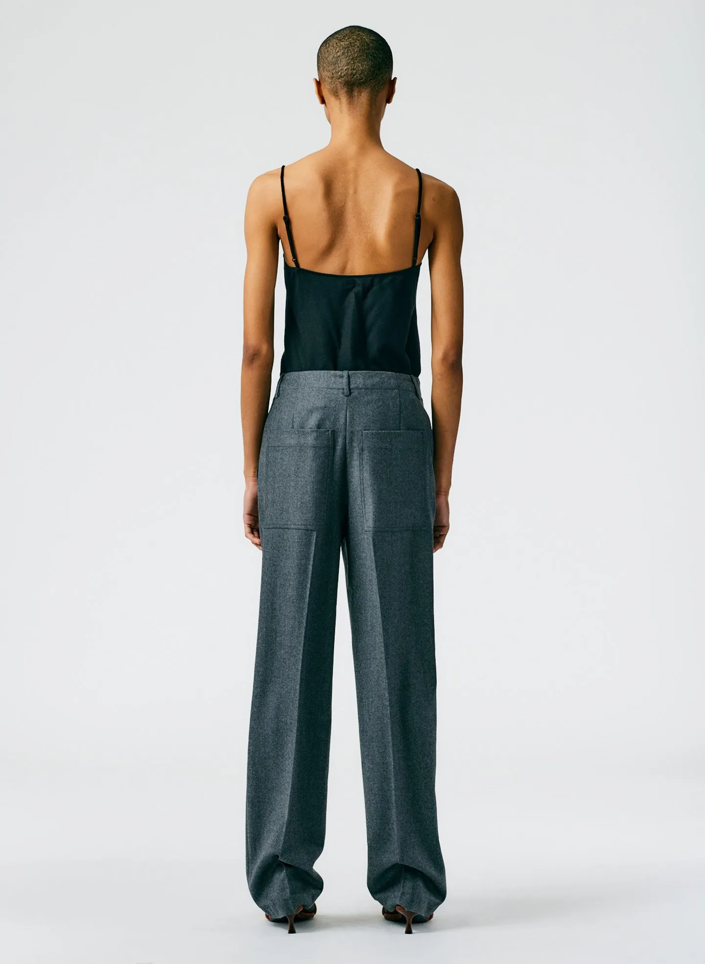 Superfine Wool Flannel Rodney Straight Leg Trouser sold by Tibi product image thumbnail 5