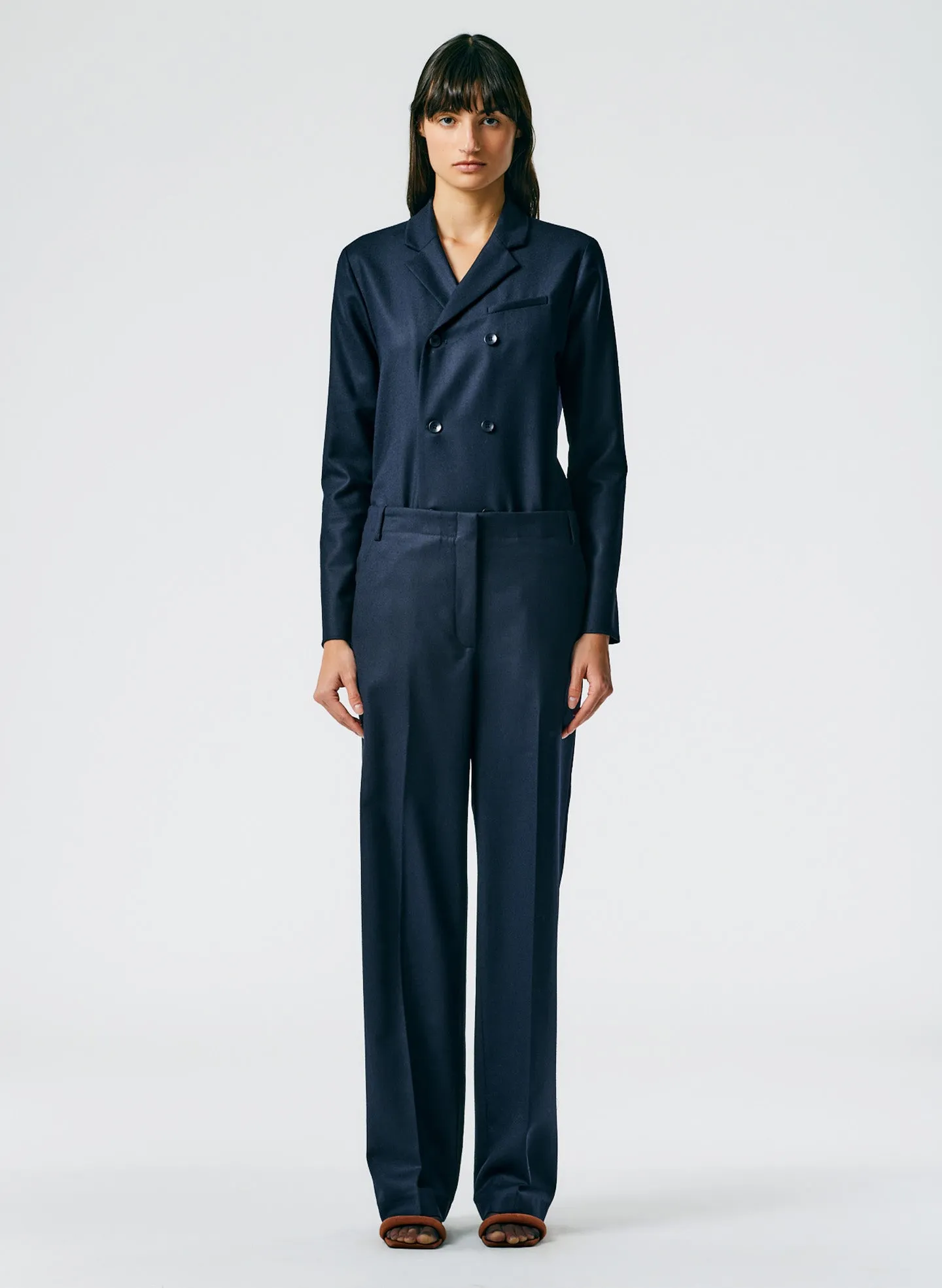 Superfine Wool Flannel Rodney Straight Leg Trouser sold by Tibi product image thumbnail 3