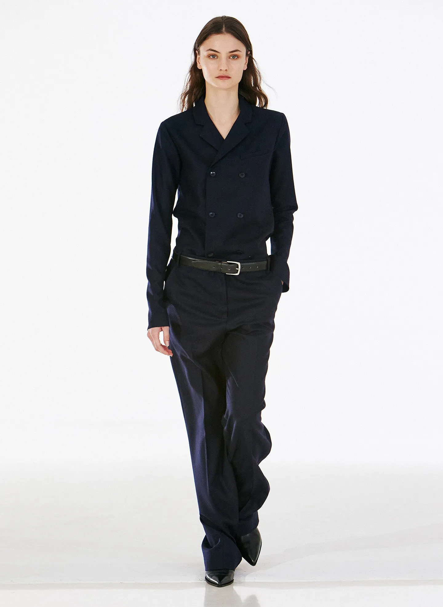 Superfine Wool Flannel Rodney Straight Leg Trouser sold by Tibi product image thumbnail 2