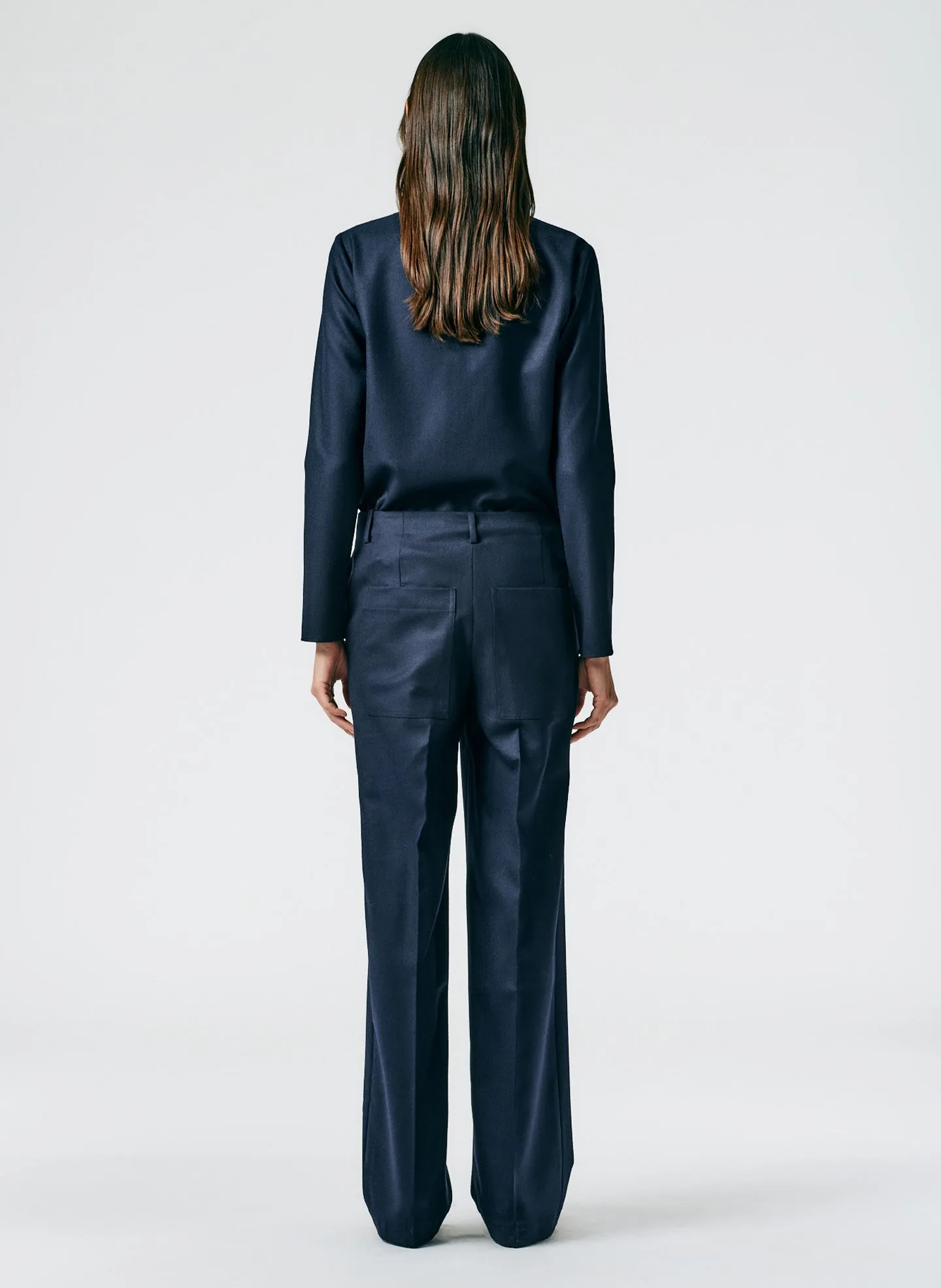 Superfine Wool Flannel Rodney Straight Leg Trouser sold by Tibi product image thumbnail 5