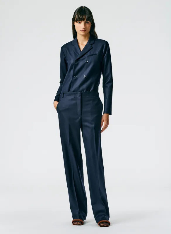 Superfine Wool Flannel Rodney Straight Leg Trouser made by Tibi