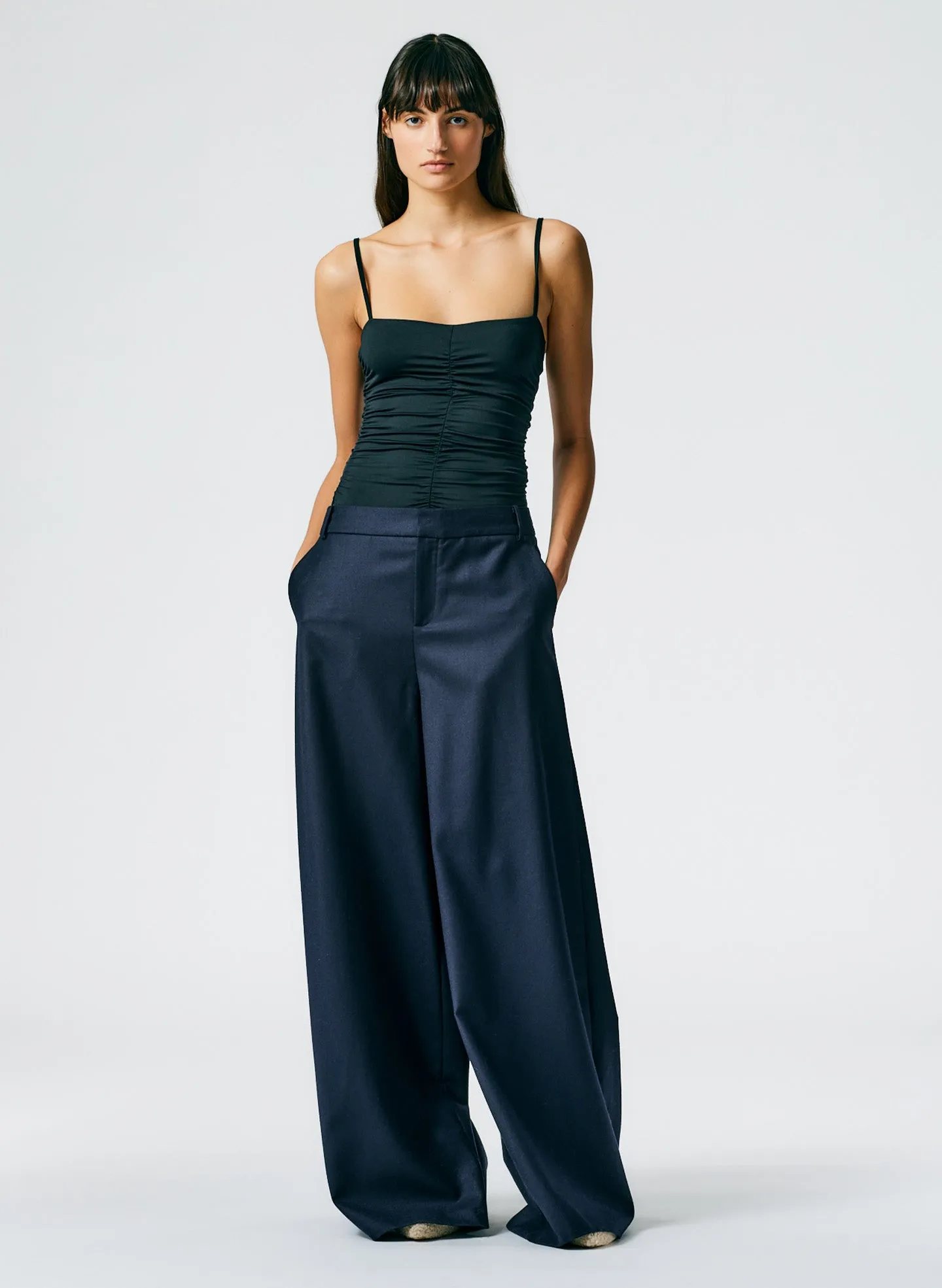 Superfine Wool Flannel Murray Trouser sold by Tibi