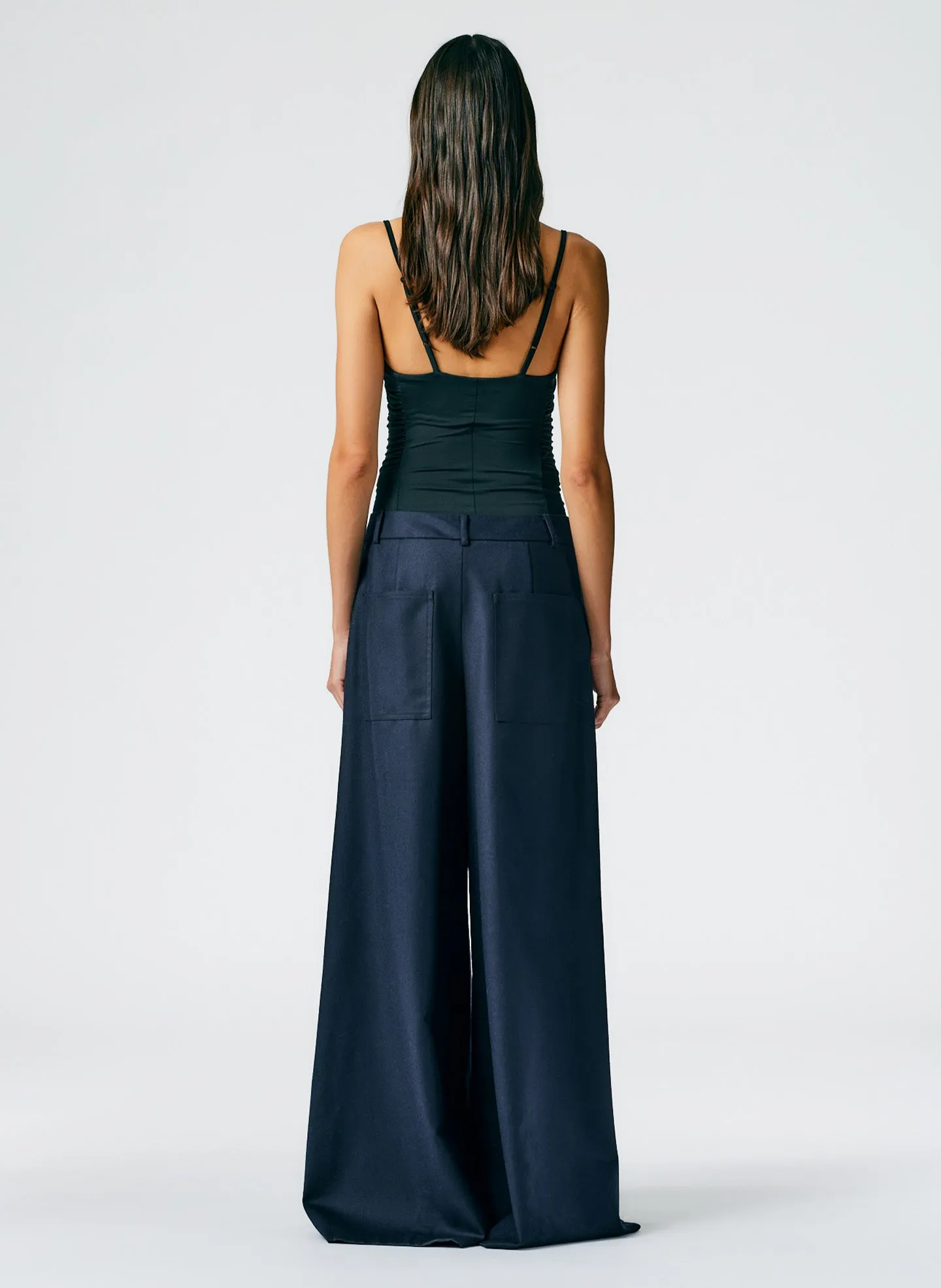 Superfine Wool Flannel Murray Trouser sold by Tibi product image thumbnail 5