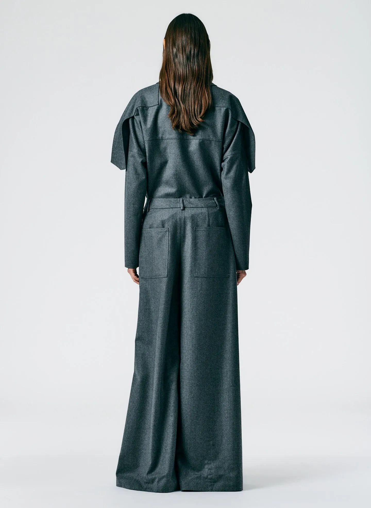 Superfine Wool Flannel Murray Trouser sold by Tibi product image thumbnail 5