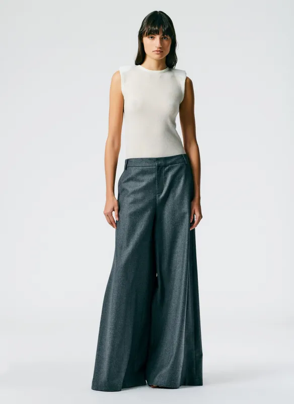 Superfine Wool Flannel Murray Trouser made by Tibi