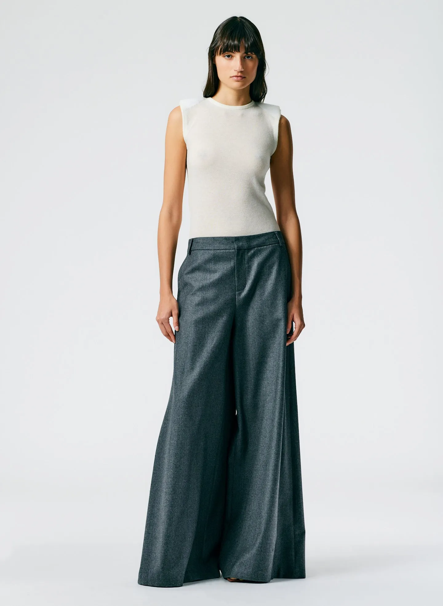 Superfine Wool Flannel Murray Trouser sold by Tibi