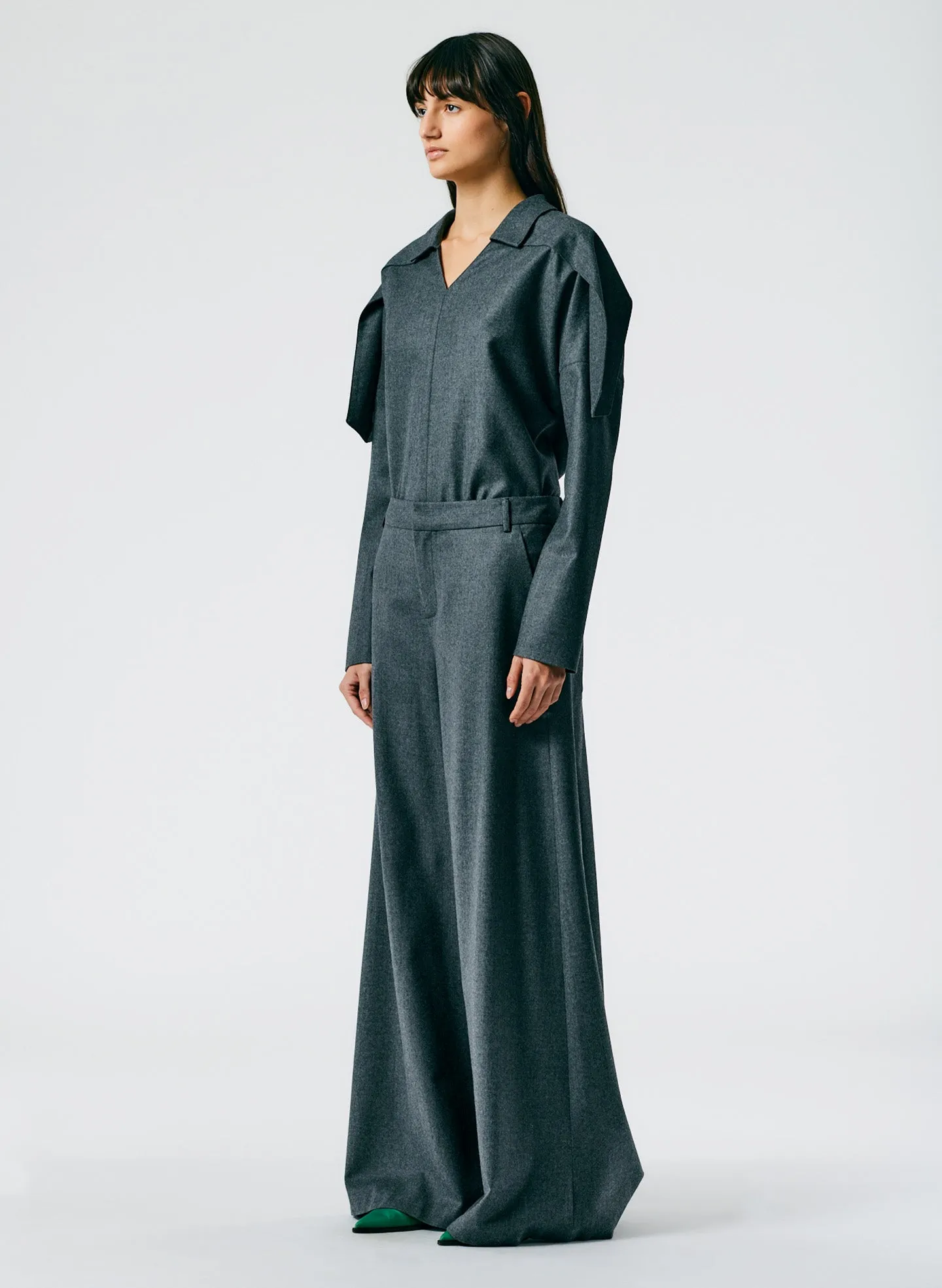 Superfine Wool Flannel Murray Trouser sold by Tibi product image thumbnail 4