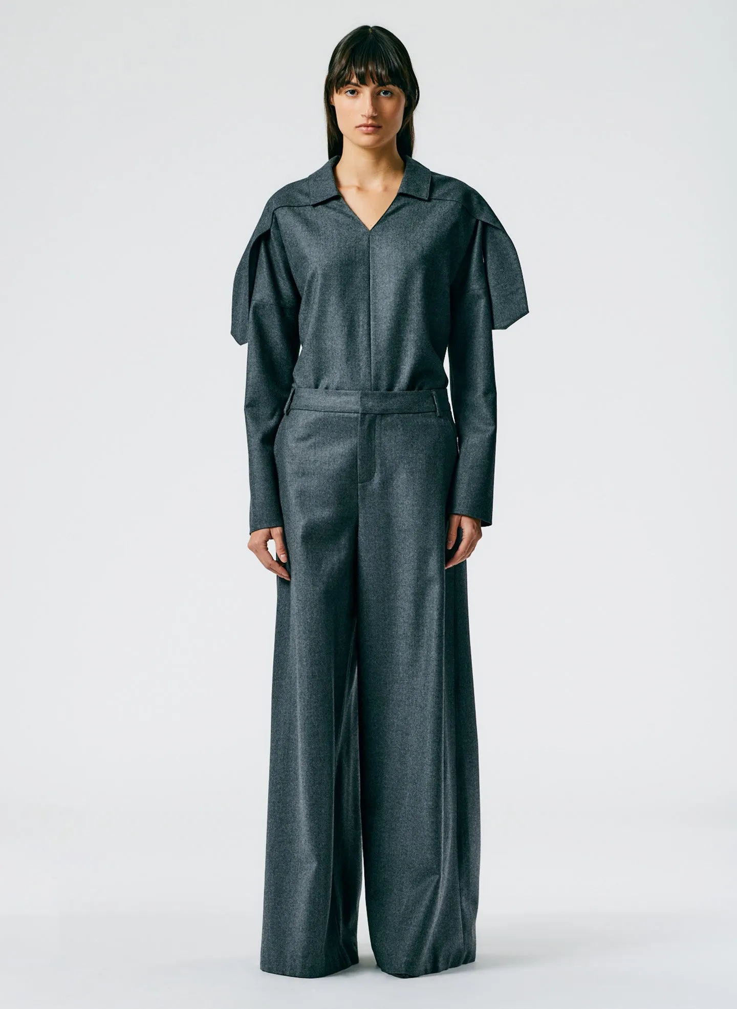 Superfine Wool Flannel Murray Trouser sold by Tibi product image thumbnail 3