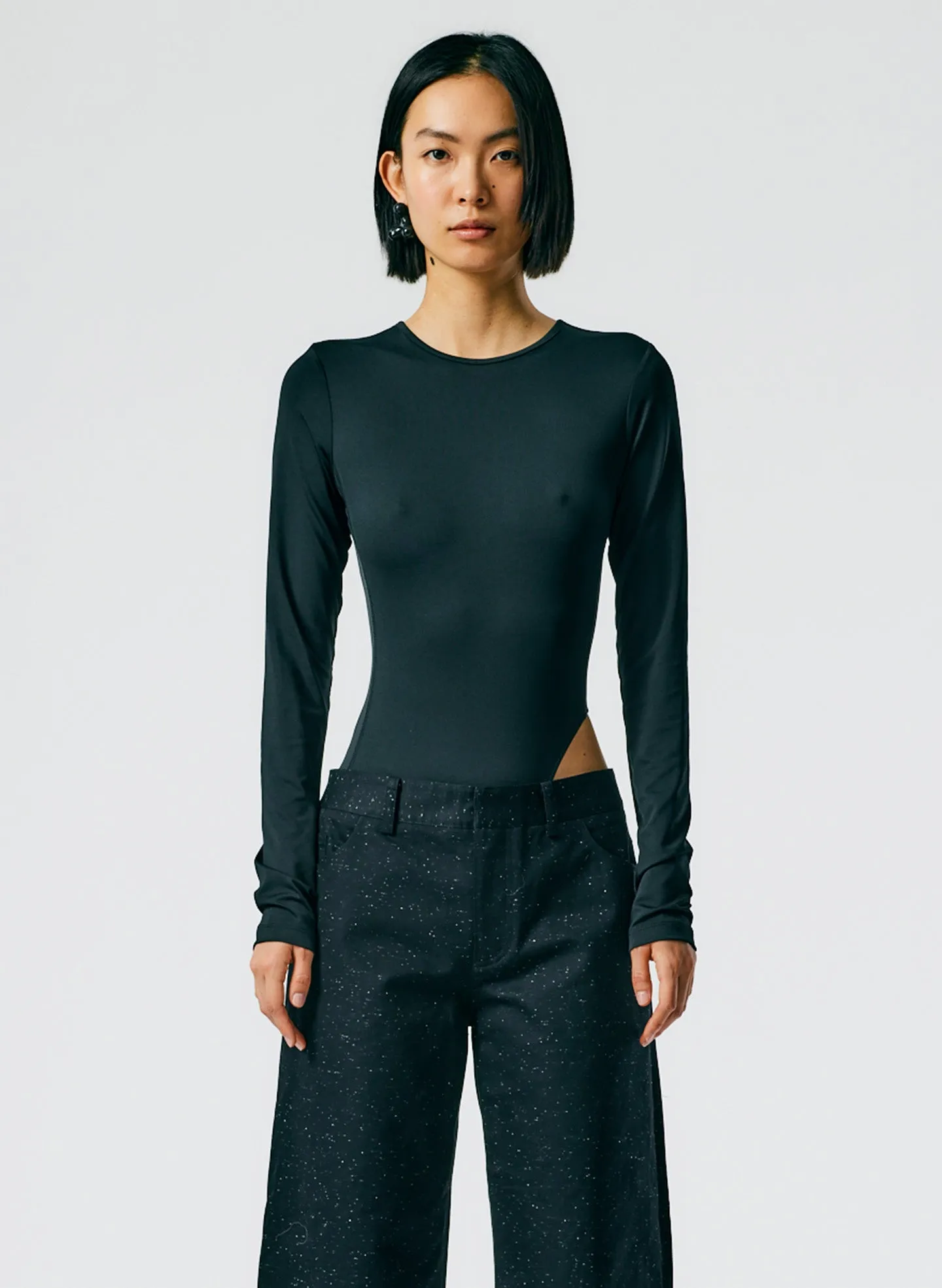 Stretch Cut Out Bodysuit sold by Tibi product image thumbnail 3