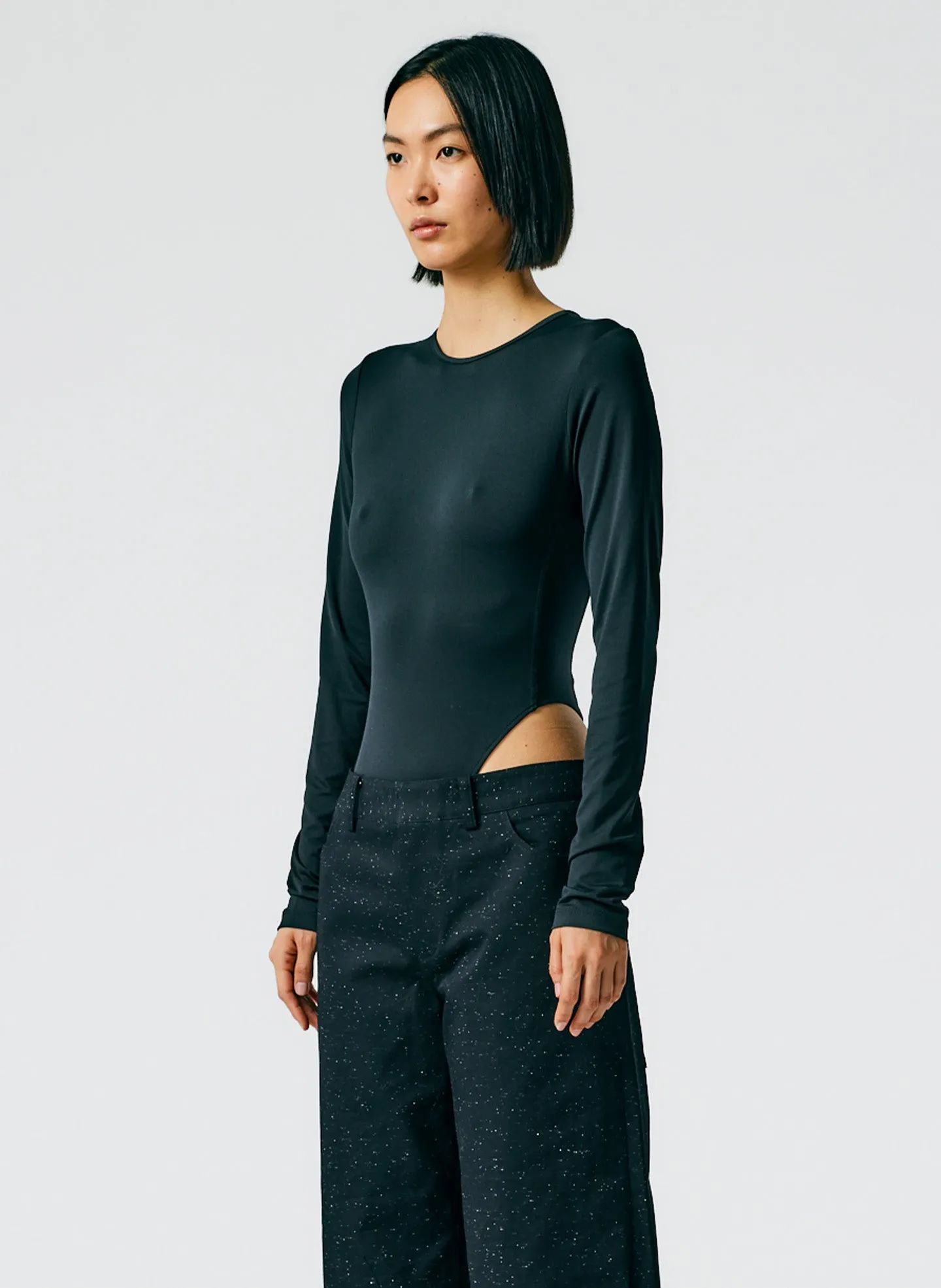 Stretch Cut Out Bodysuit sold by Tibi product image thumbnail 4