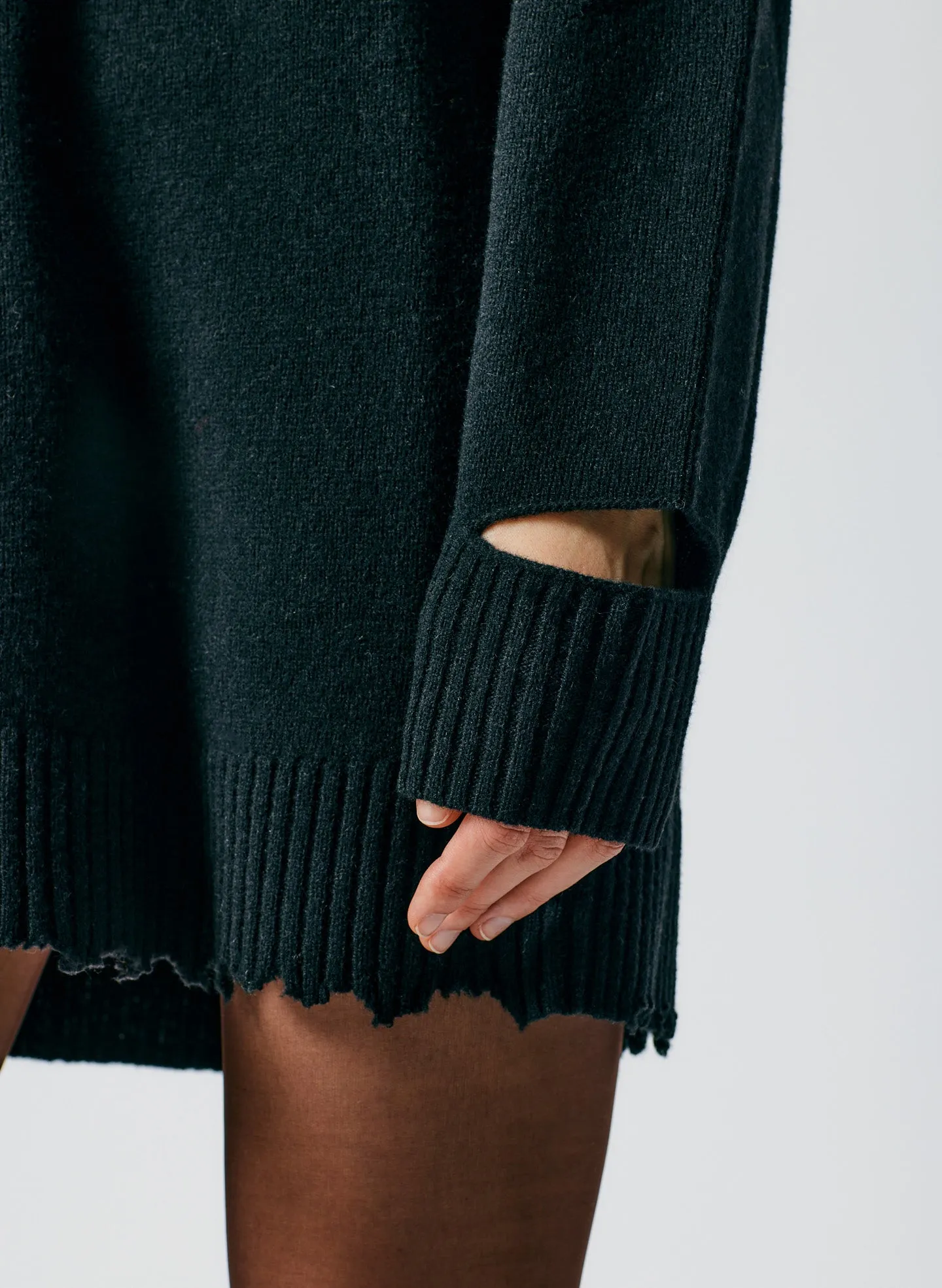 Soft Lambswool Cutout Neckband Mini Dress sold by Tibi product image thumbnail 5