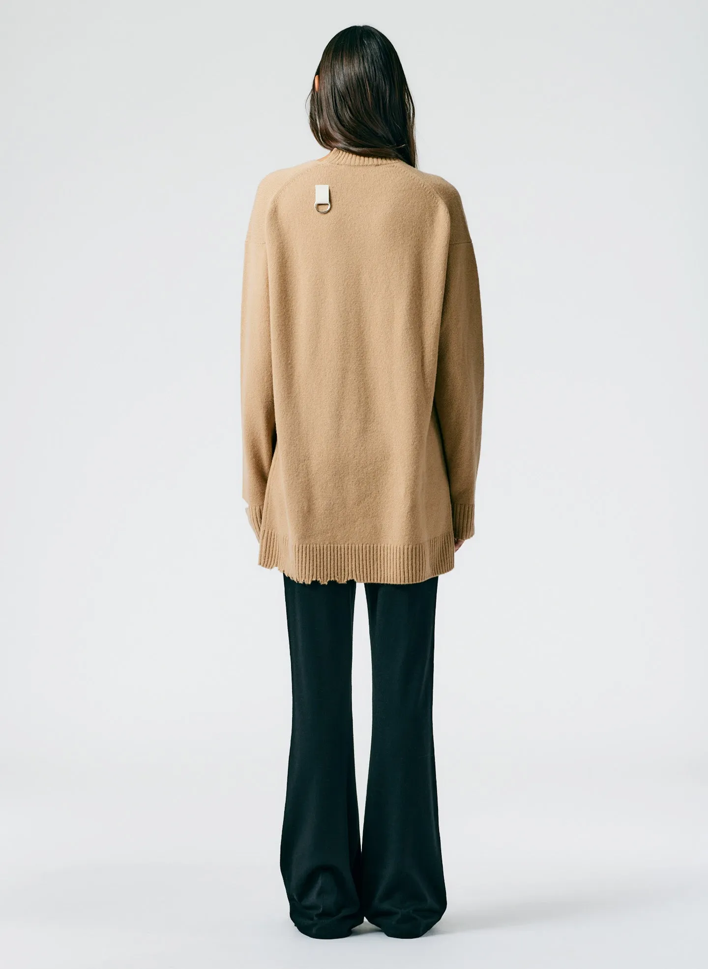 Soft Lambswool Cutout Neckband Mini Dress sold by Tibi product image thumbnail 4