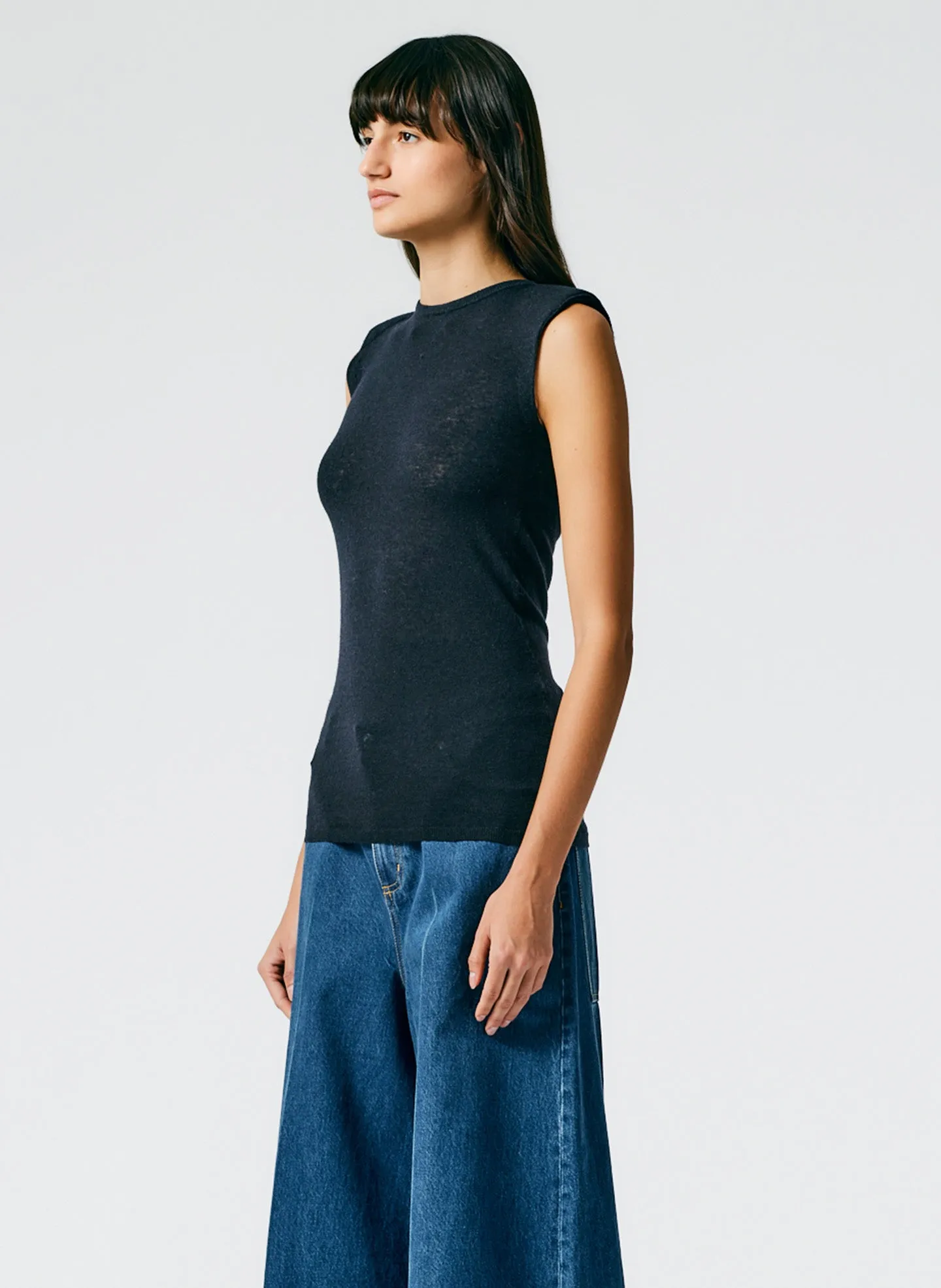 Skinlike Mercerized Wool Tube Tank sold by Tibi product image thumbnail 3