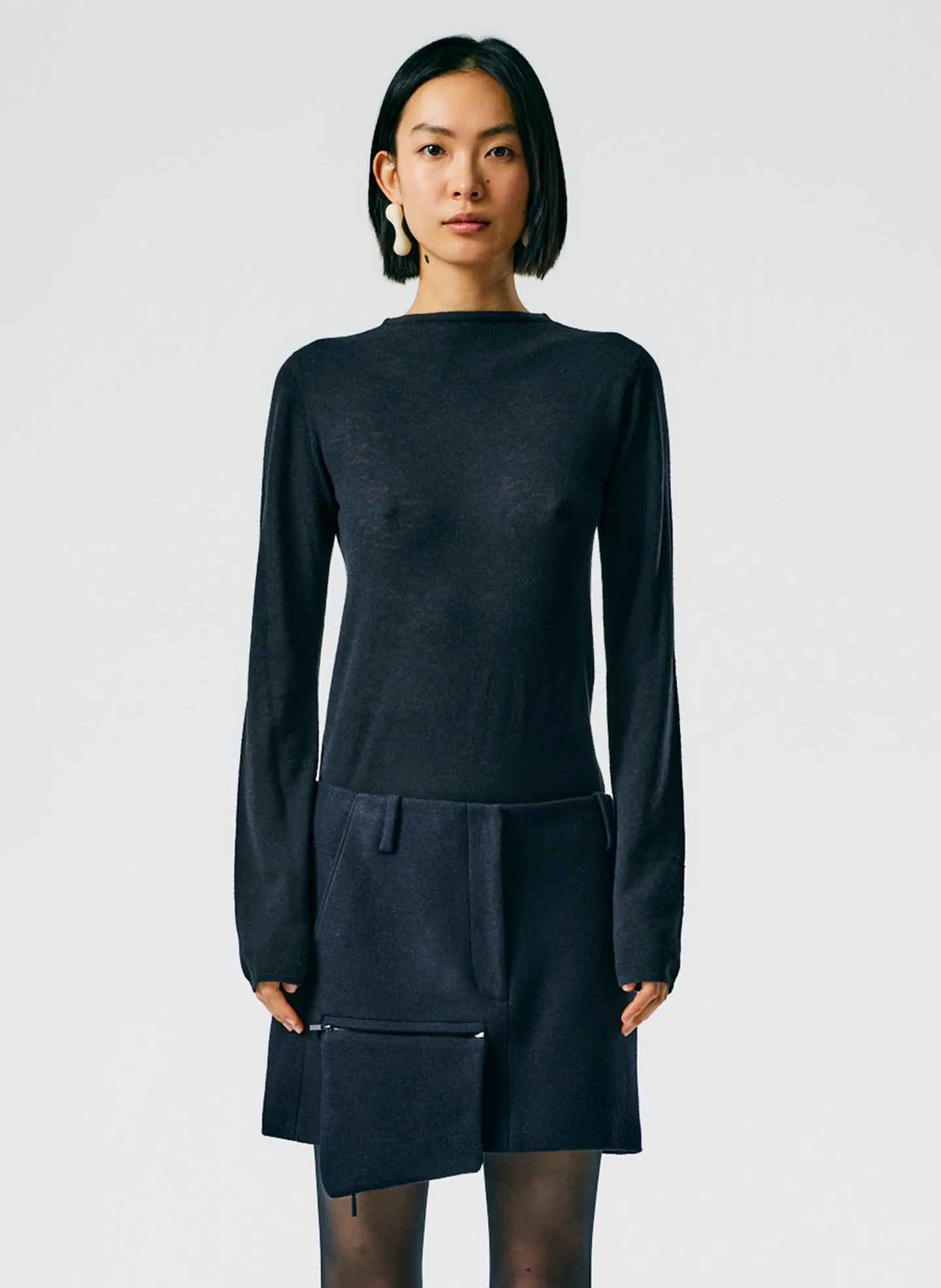 Skinlike Mercerized Wool Soft Sheer Pullover sold by Tibi product image thumbnail 2